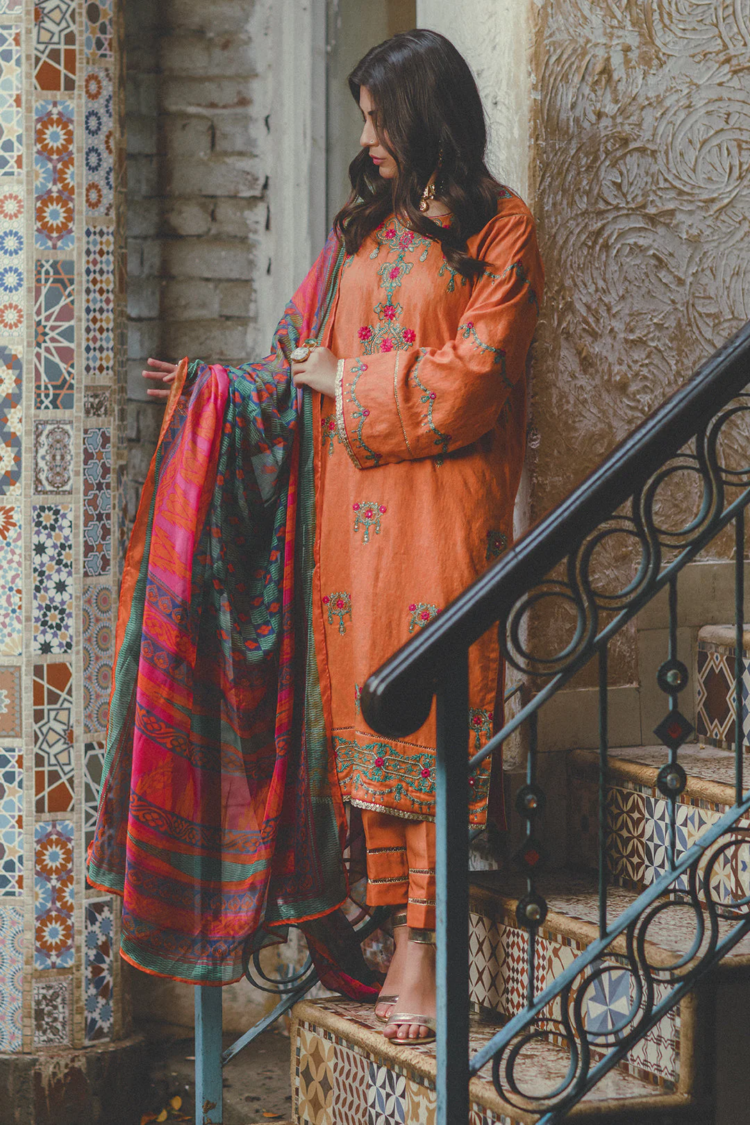 Embroidered Shirt Shalwar Dupatta - 0433