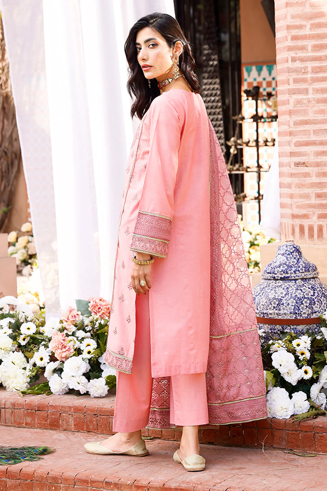 Embroidered Shirt Shalwar Dupatta - 0288 - Image 4