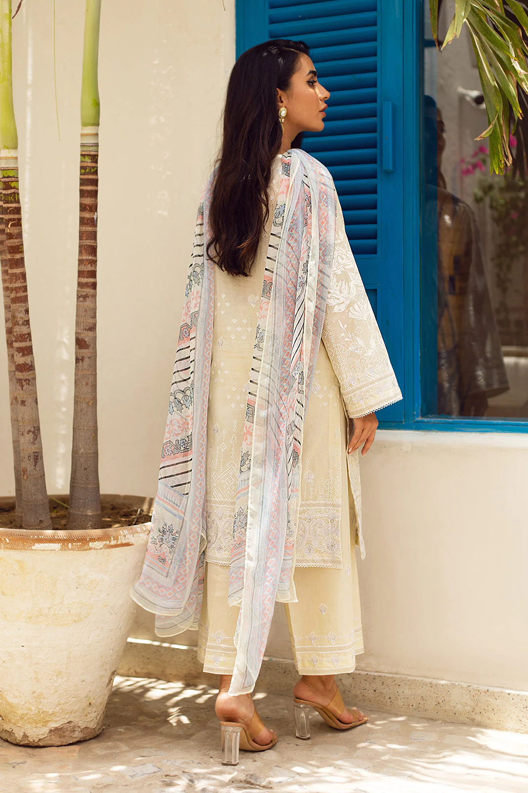 Embroidered Shirt Shalwar Dupatta - 0052 - Image 10