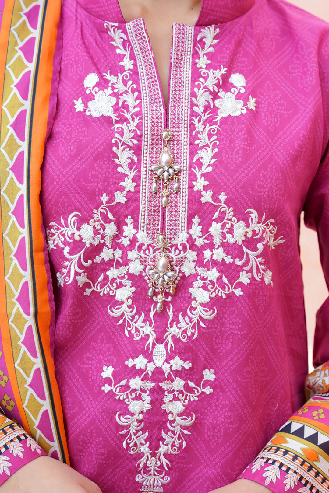 Embroidered Shirt Shalwar Dupatta - 0172 - Image 4