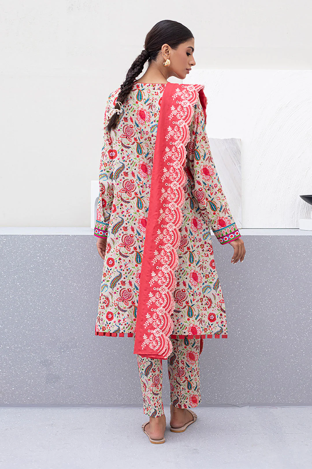 Embroidered Shirt Shalwar Dupatta - 0429 - Image 3