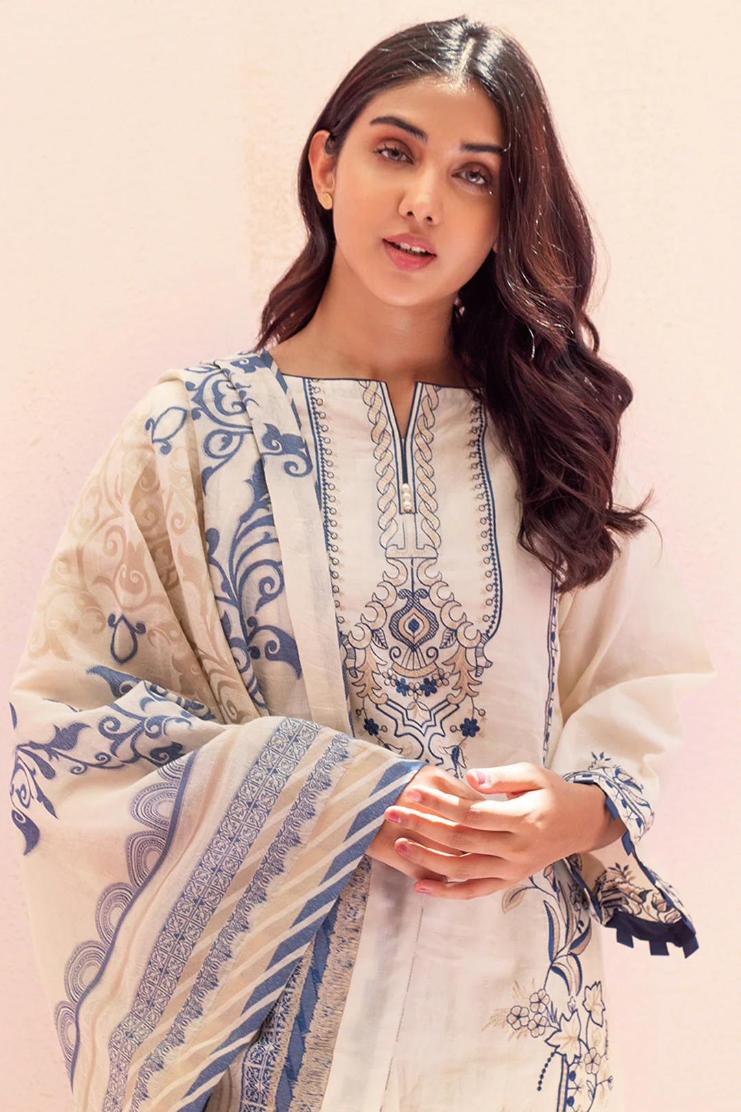 Embroidered Shirt Shalwar Dupatta - 0675 - Image 3
