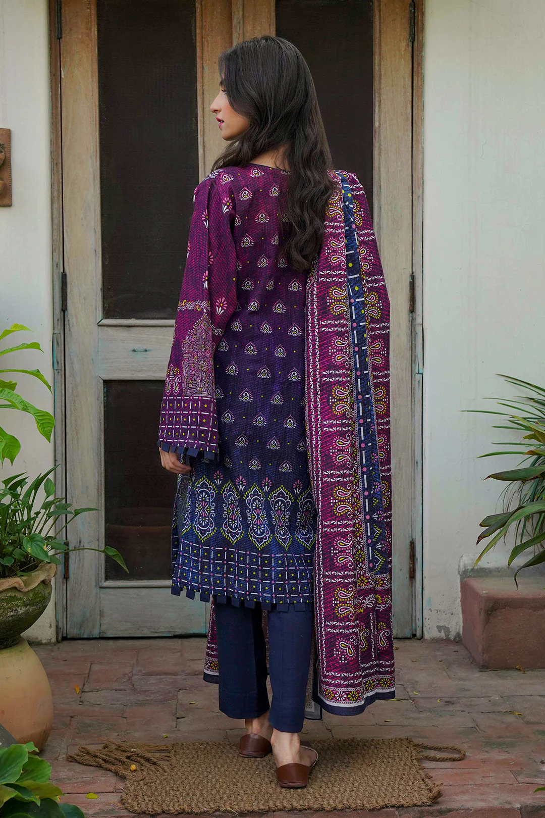Embroidered Shirt Shalwar Dupatta - 0322 - Image 5