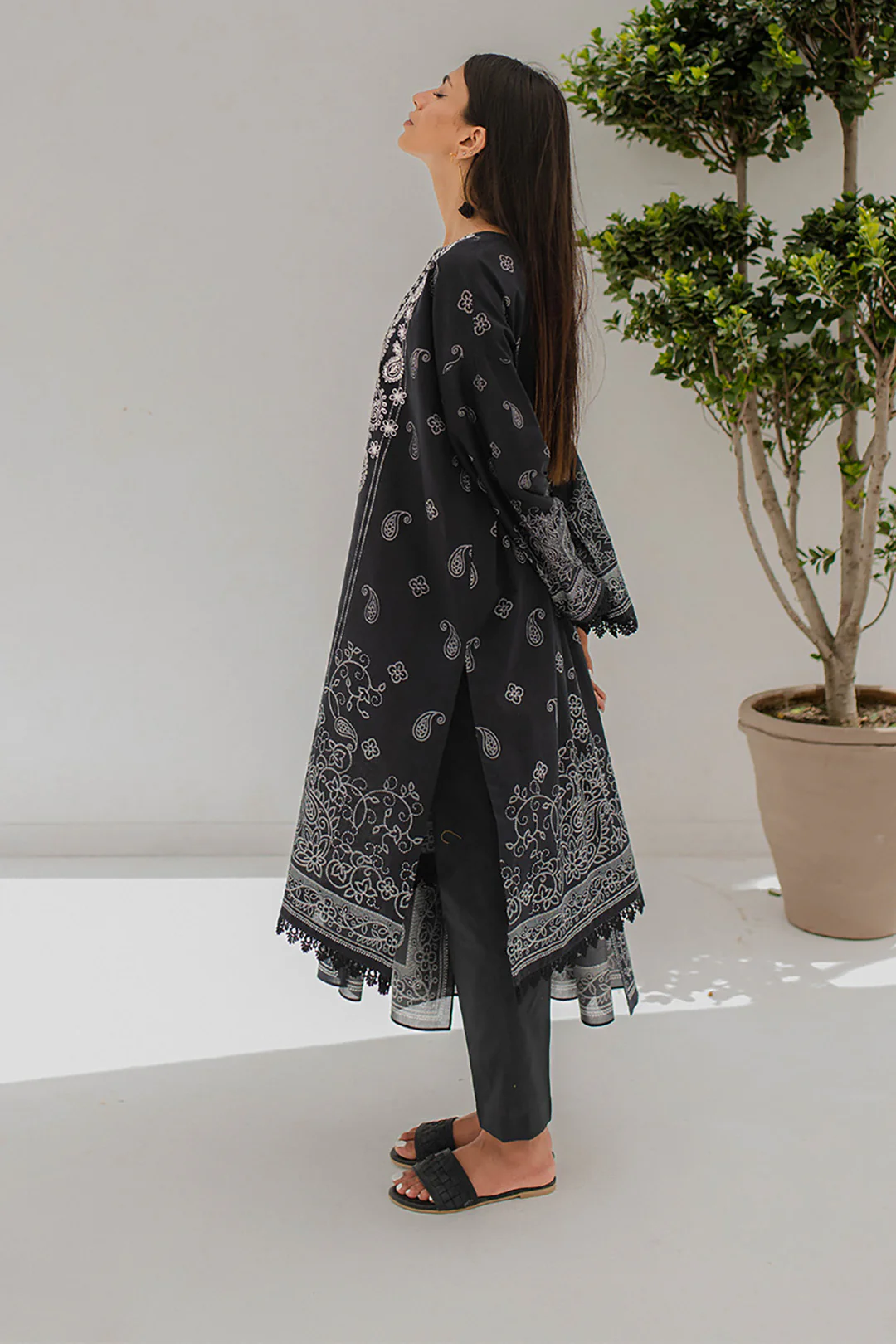 Embroidered Shirt Shalwar Dupatta - 0359 - Image 3
