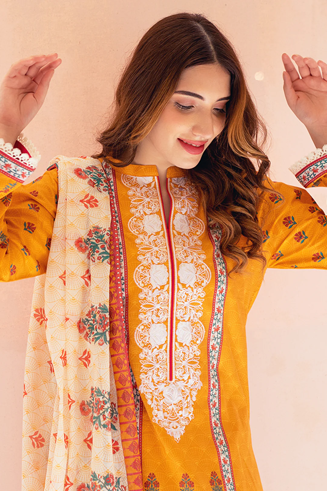 Embroidered Shirt Shalwar Dupatta - 0536 - Image 2