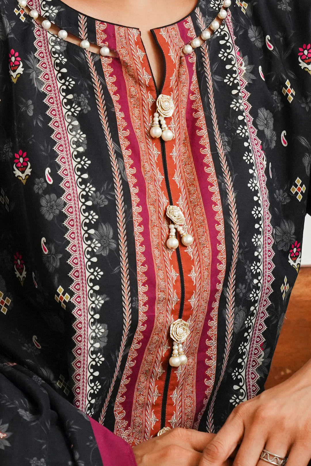 Embroidered Shirt Shalwar Dupatta - 0063 - Image 4