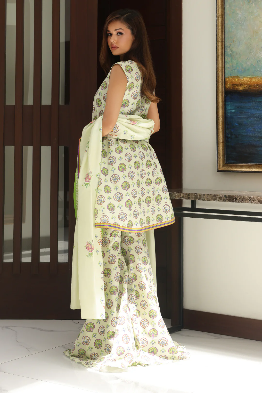 Embroidered Shirt Shalwar Dupatta - 0143 - Image 6