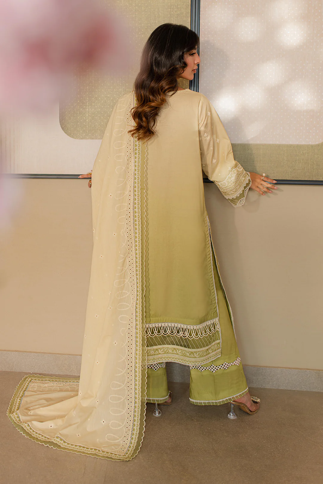 Embroidered Shirt Shalwar Dupatta - 0702 - Image 7