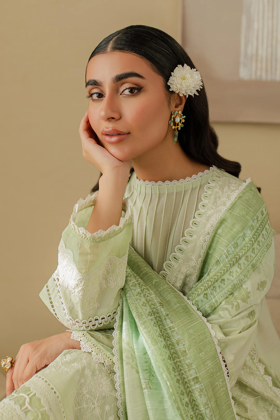 Embroidered Shirt Shalwar Dupatta - 0706 - Image 12
