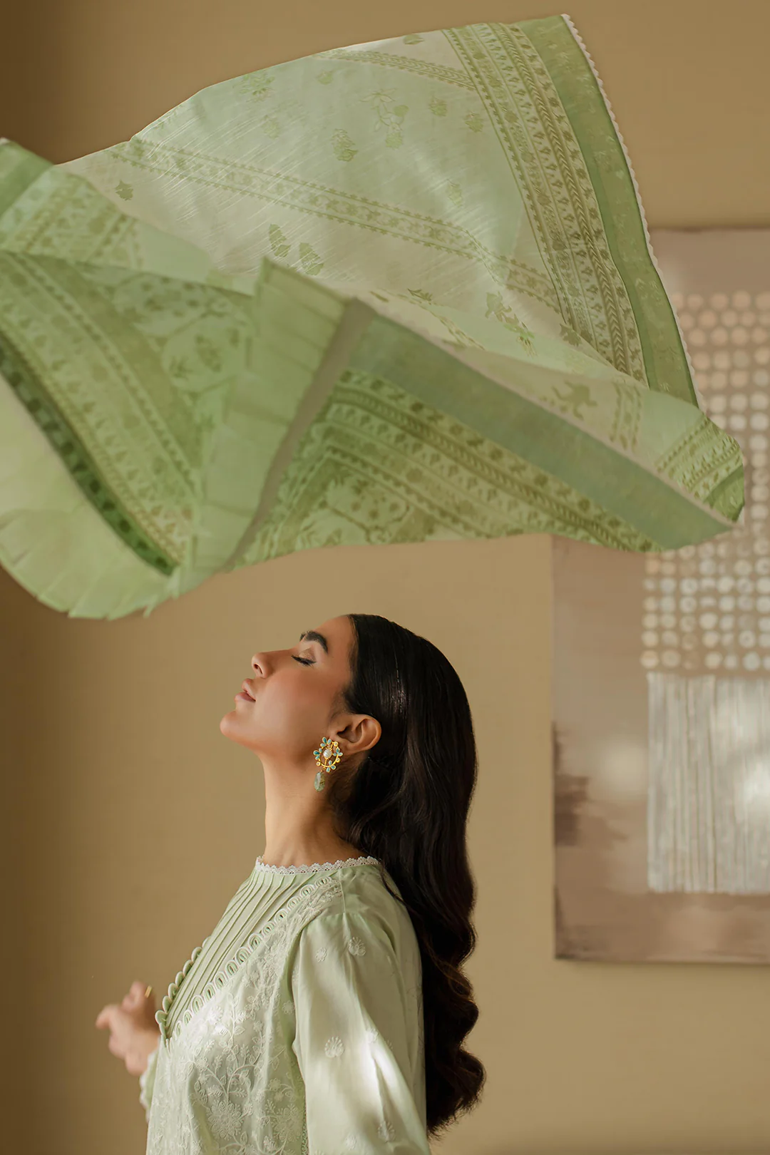 Embroidered Shirt Shalwar Dupatta - 0706 - Image 8