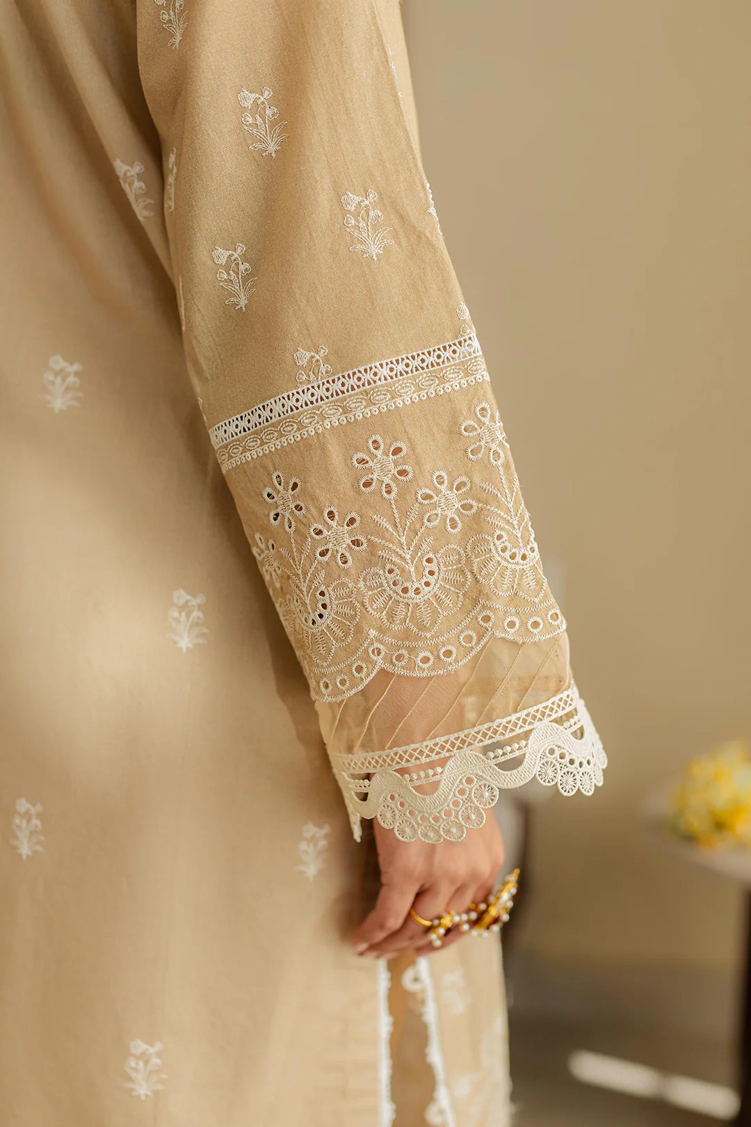 Embroidered Shirt Shalwar Dupatta - 0708 - Image 12
