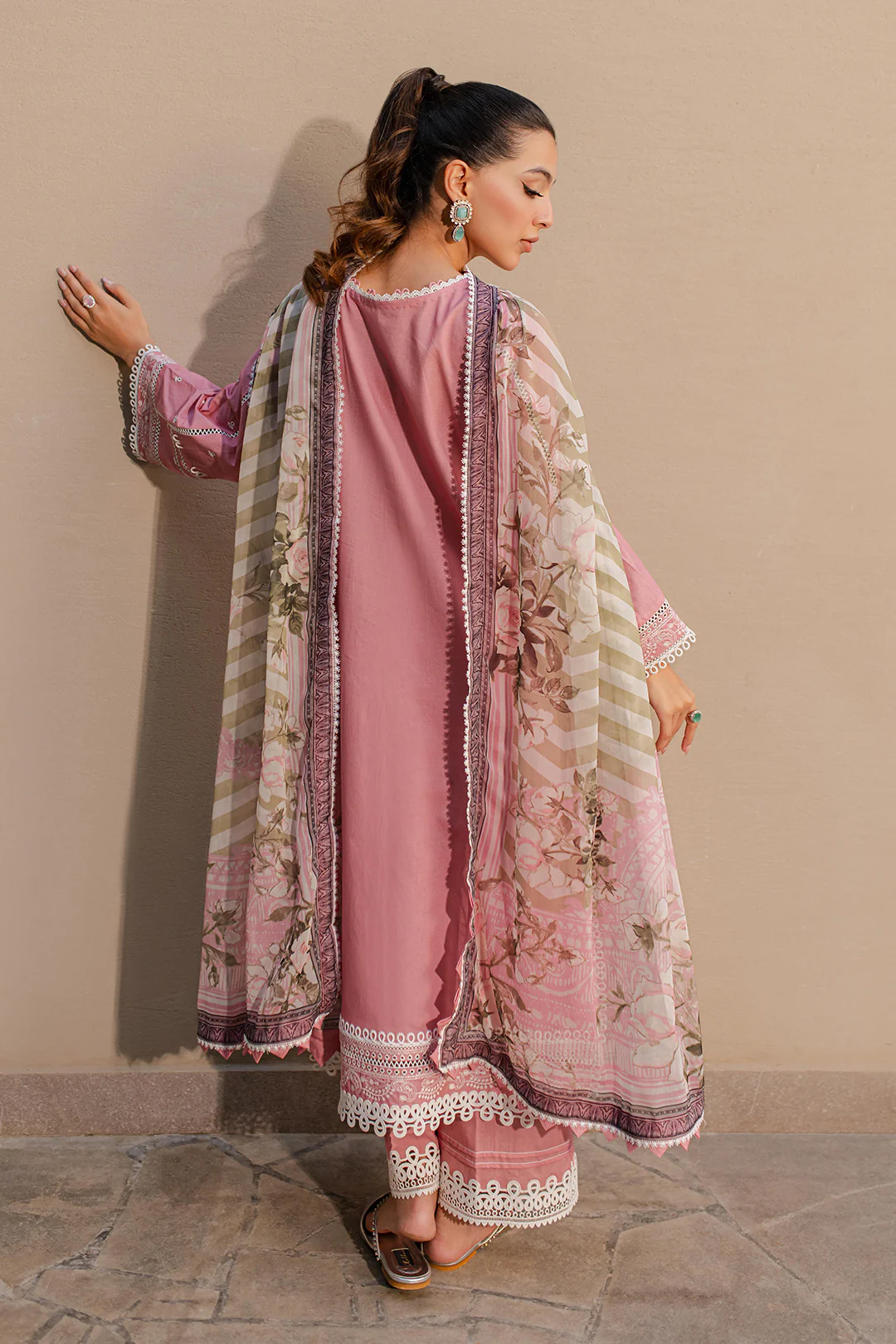 Embroidered Shirt Shalwar Dupatta - 0712 - Image 8