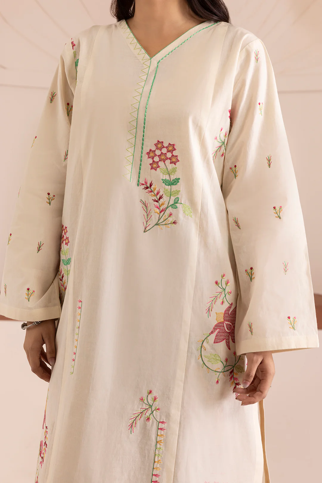 Embroidered Shirt Shalwar Dupatta - 0184 - Image 6