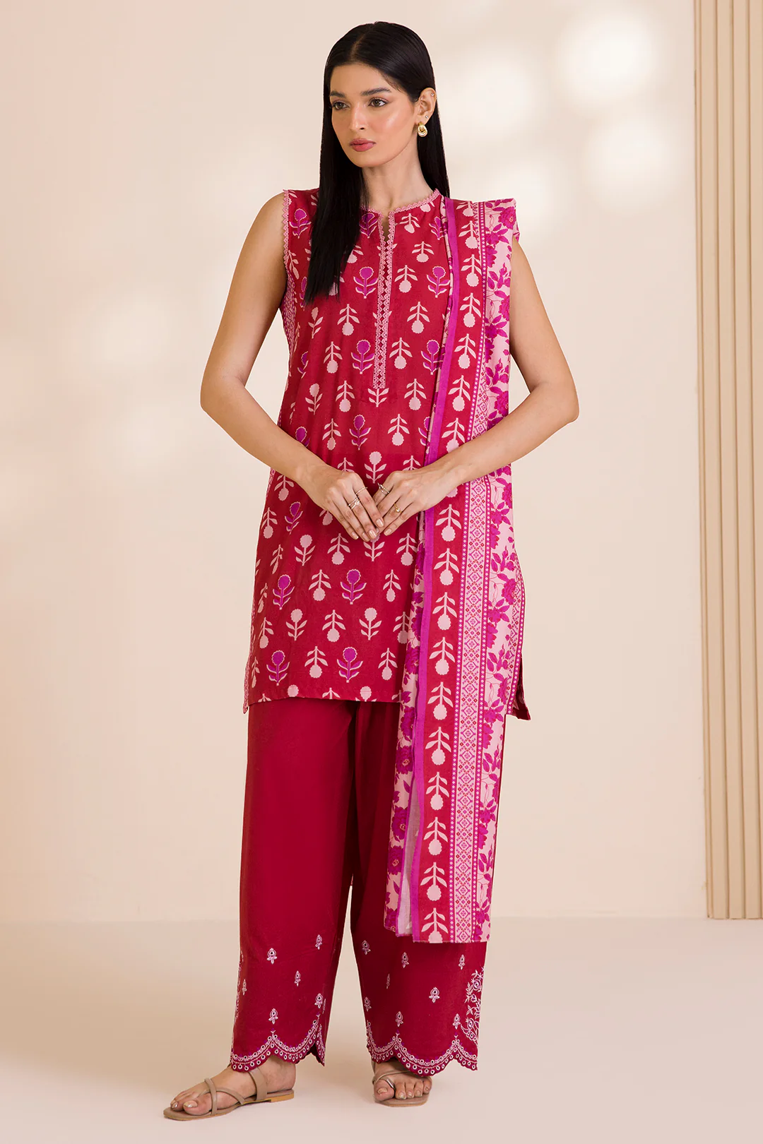 Embroidered Shirt Shalwar Dupatta - 0042