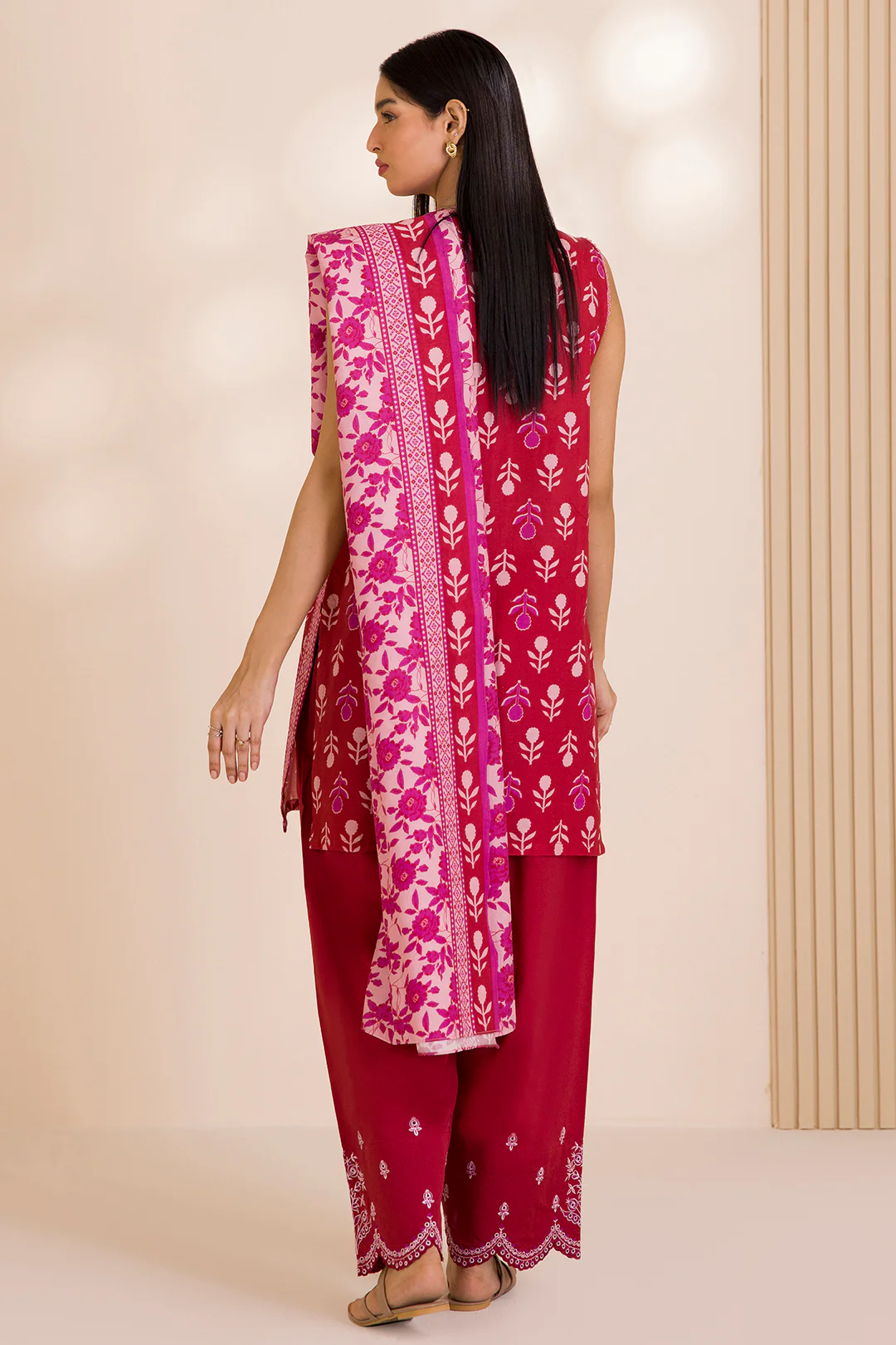 Embroidered Shirt Shalwar Dupatta - 0042 - Image 8