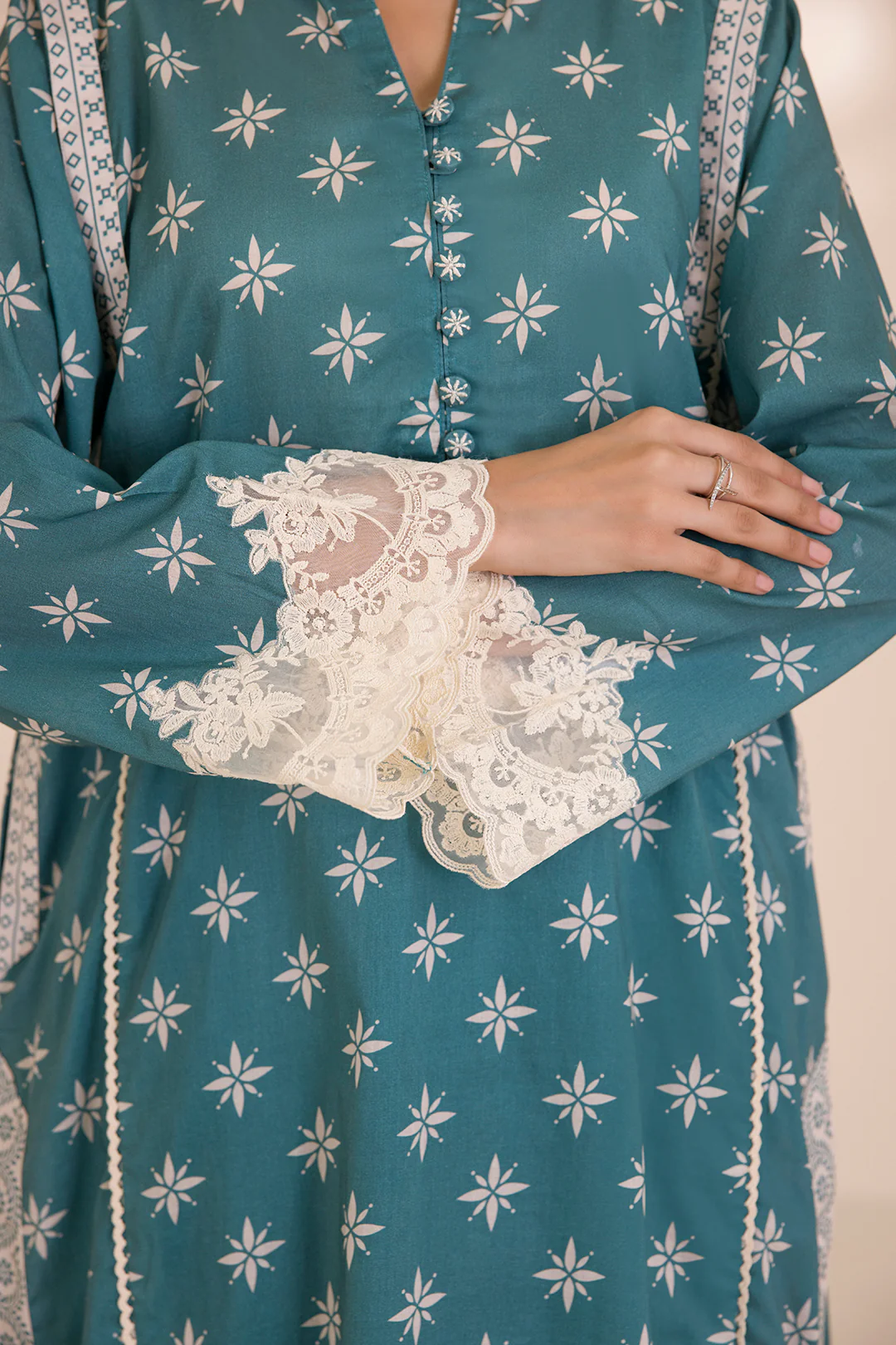 Embroidered Shirt Shalwar Dupatta - 0044 - Image 6