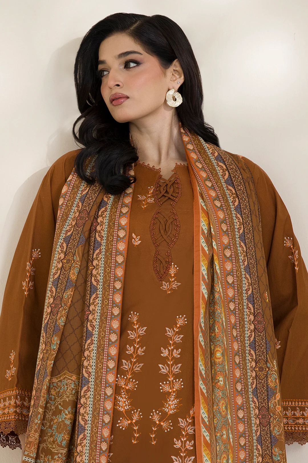 Embroidered Shirt Shalwar Dupatta - 0045 - Image 2