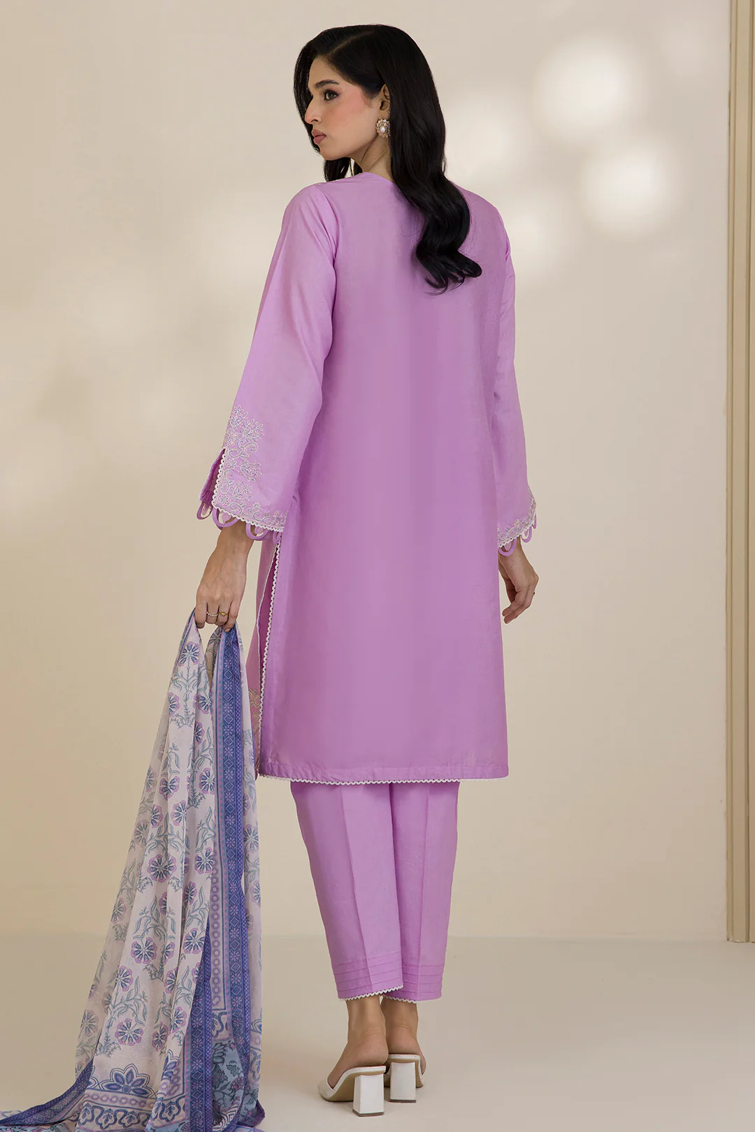 Embroidered Shirt Shalwar Dupatta - 0047 - Image 11