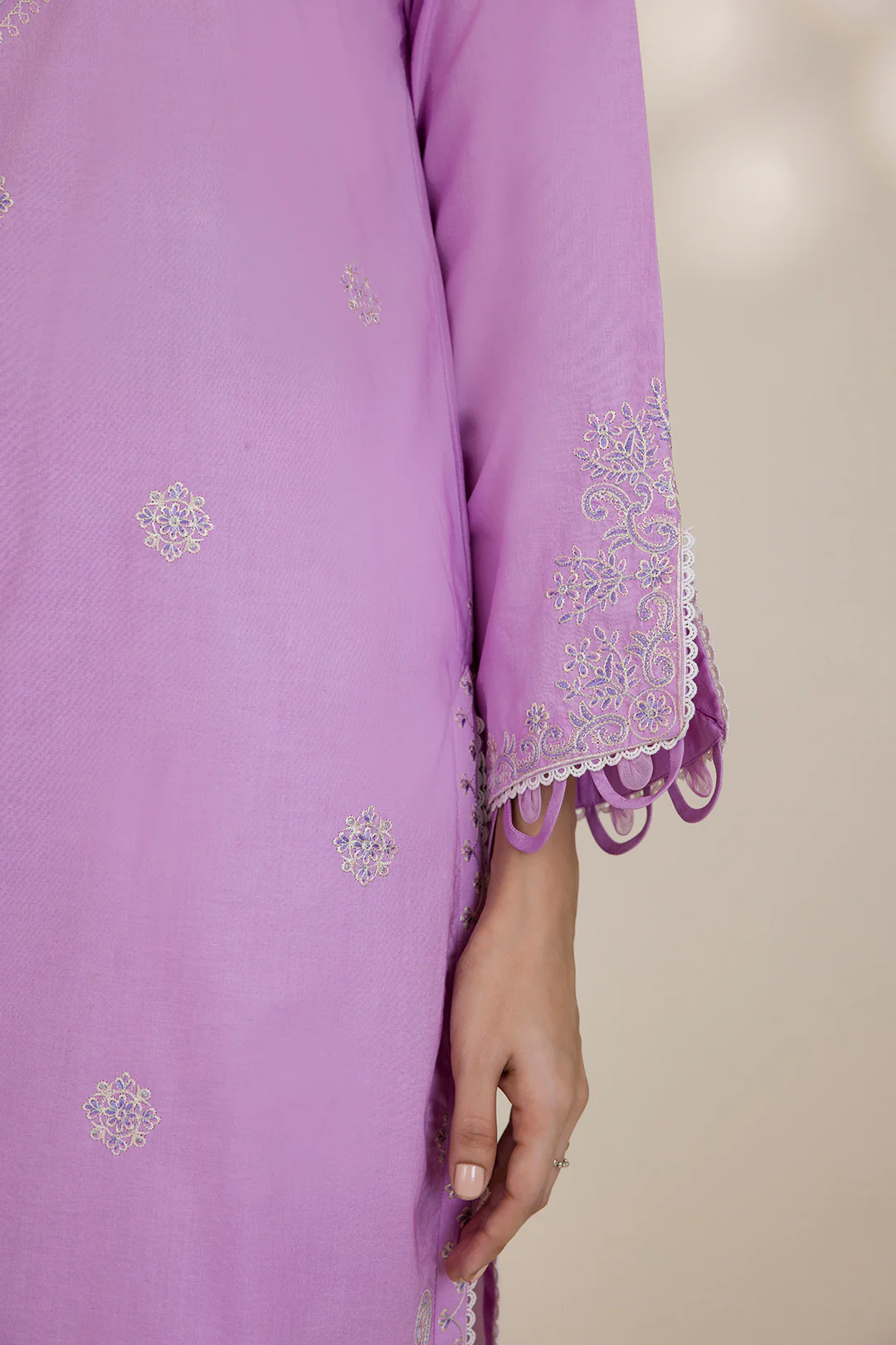 Embroidered Shirt Shalwar Dupatta - 0047 - Image 8