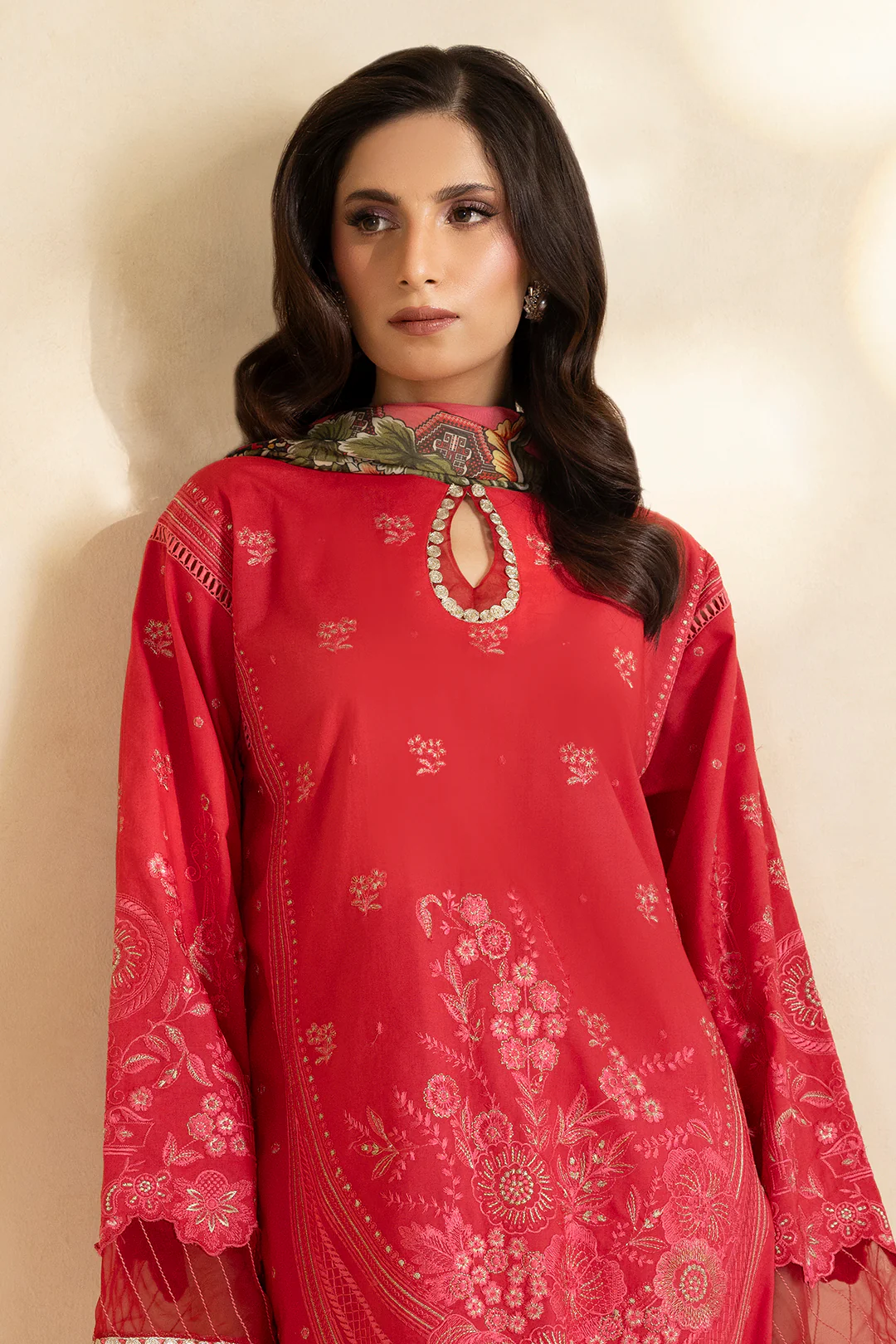 Embroidered Shirt Shalwar Dupatta - 0051 - Image 3