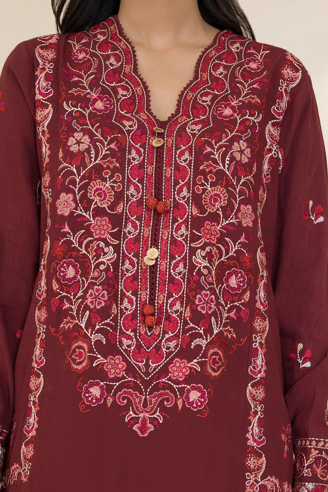 Embroidered Shirt Shalwar Dupatta - 0054 - Image 6