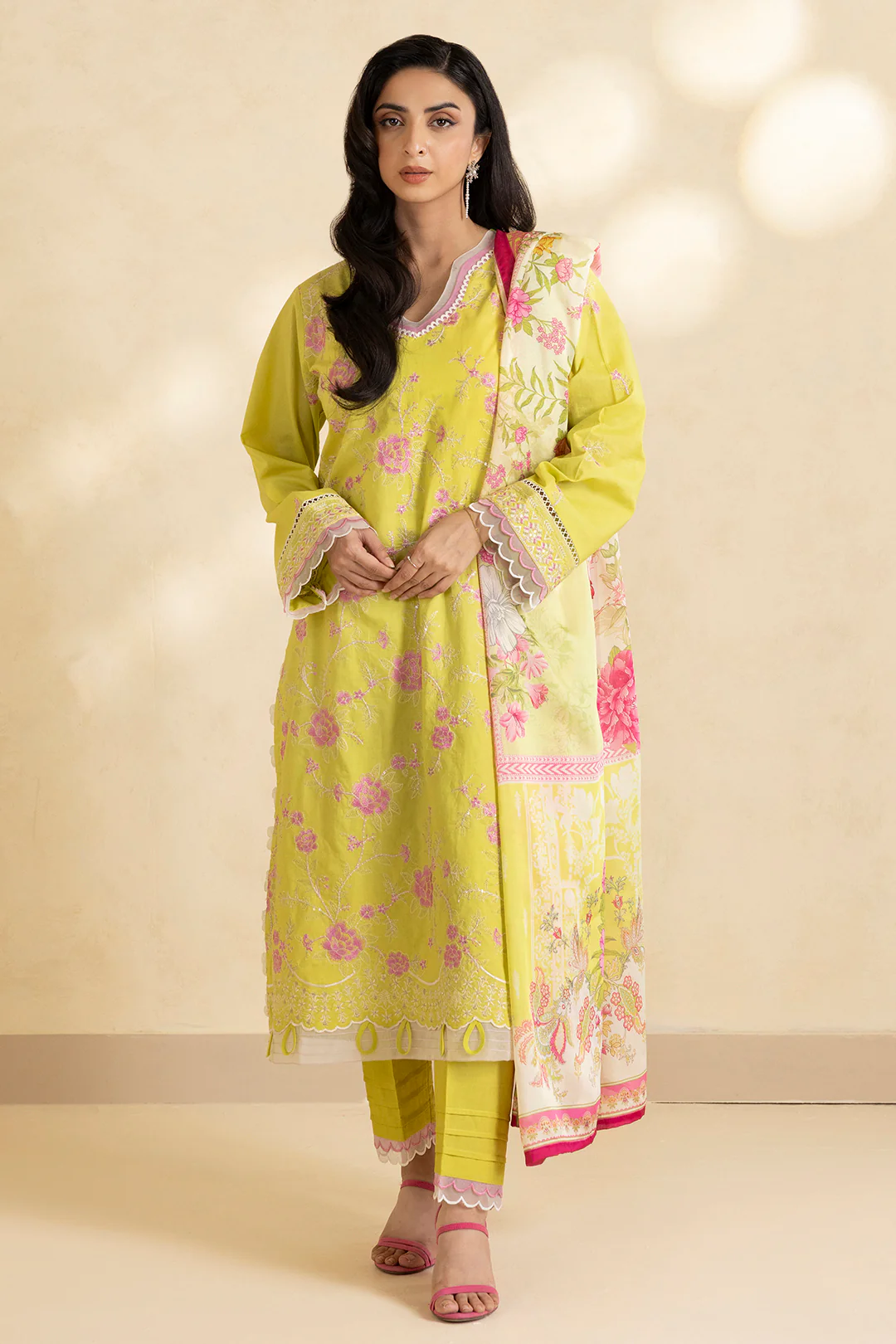 Embroidered Shirt Shalwar Dupatta - 0055 - Image 2