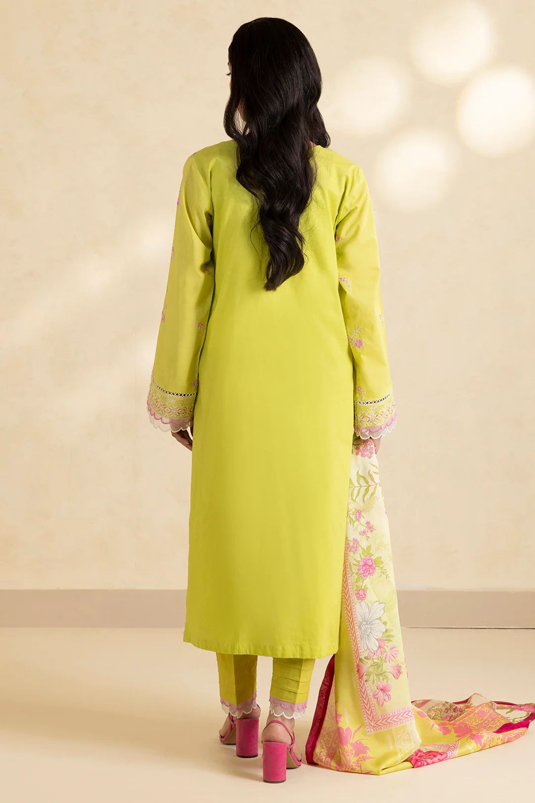 Embroidered Shirt Shalwar Dupatta - 0055 - Image 8