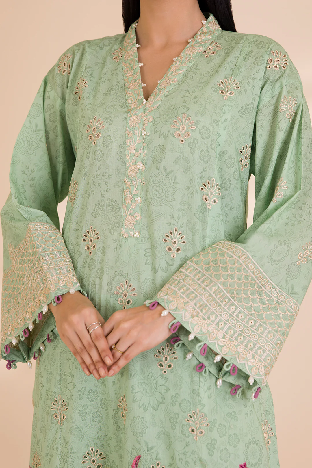 Embroidered Shirt Shalwar Dupatta - 0056 - Image 6