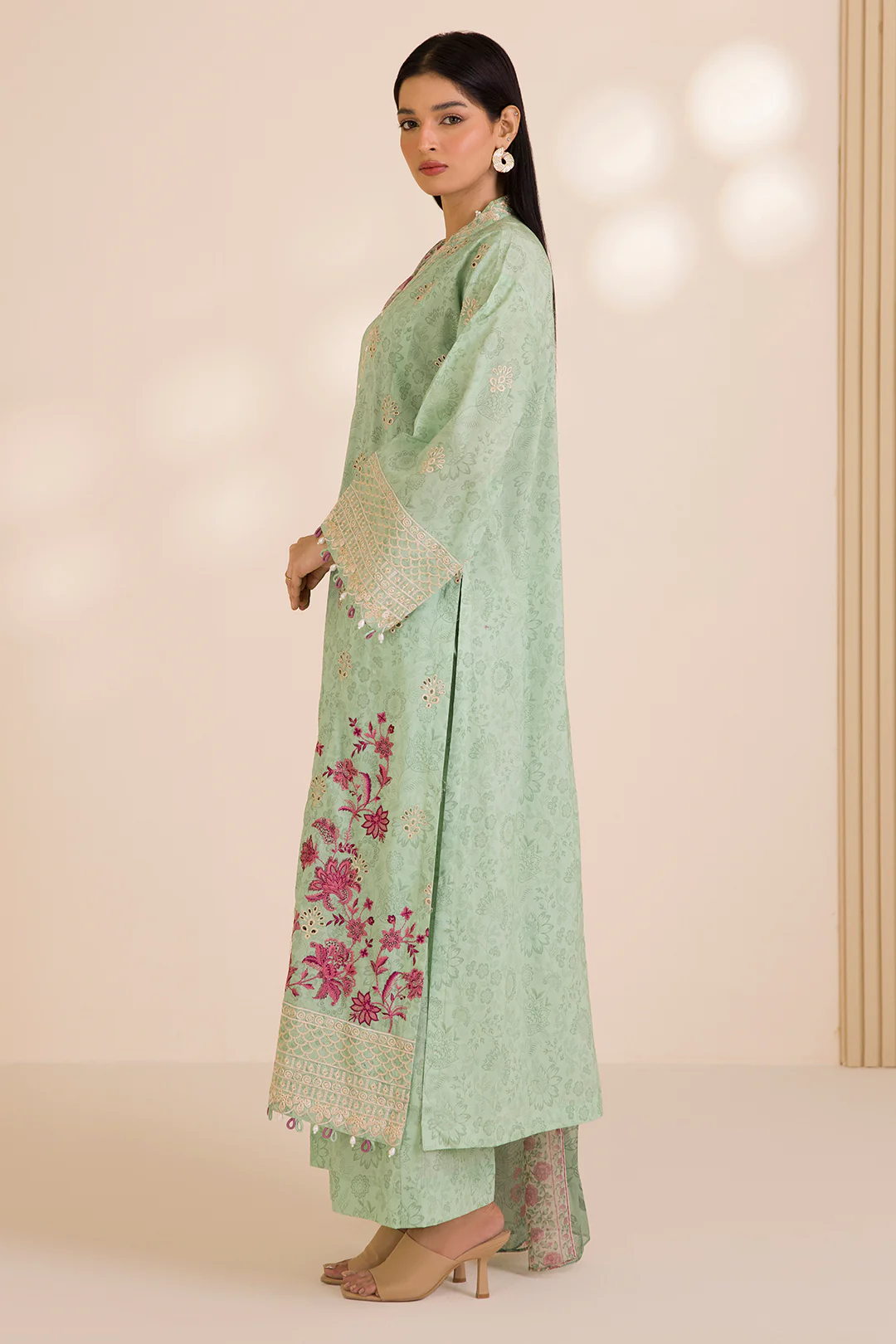 Embroidered Shirt Shalwar Dupatta - 0056 - Image 9