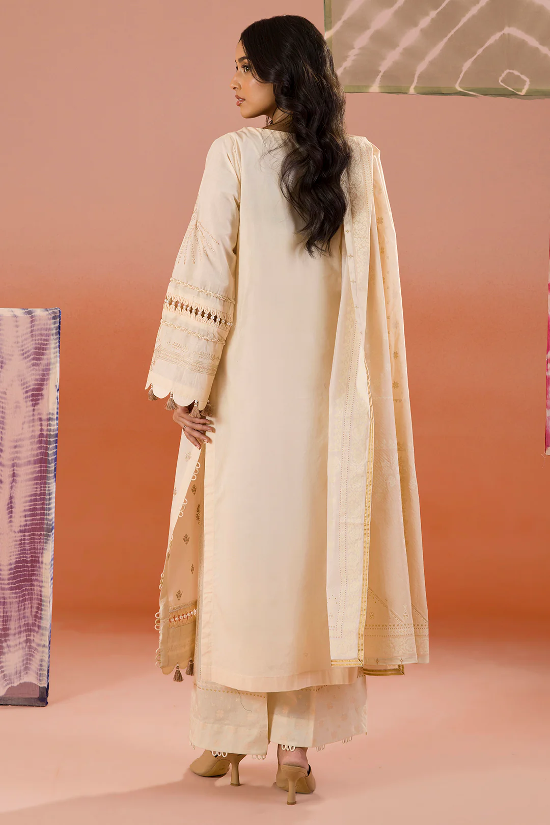 Embroidered Shirt Shalwar Dupatta - 0057 - Image 12