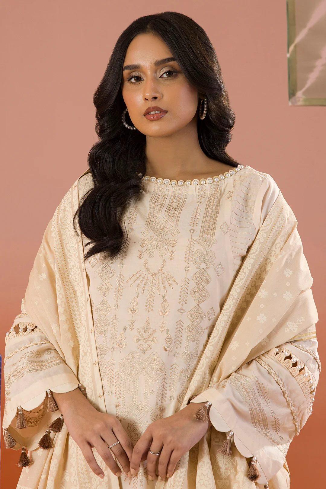 Embroidered Shirt Shalwar Dupatta - 0057 - Image 2