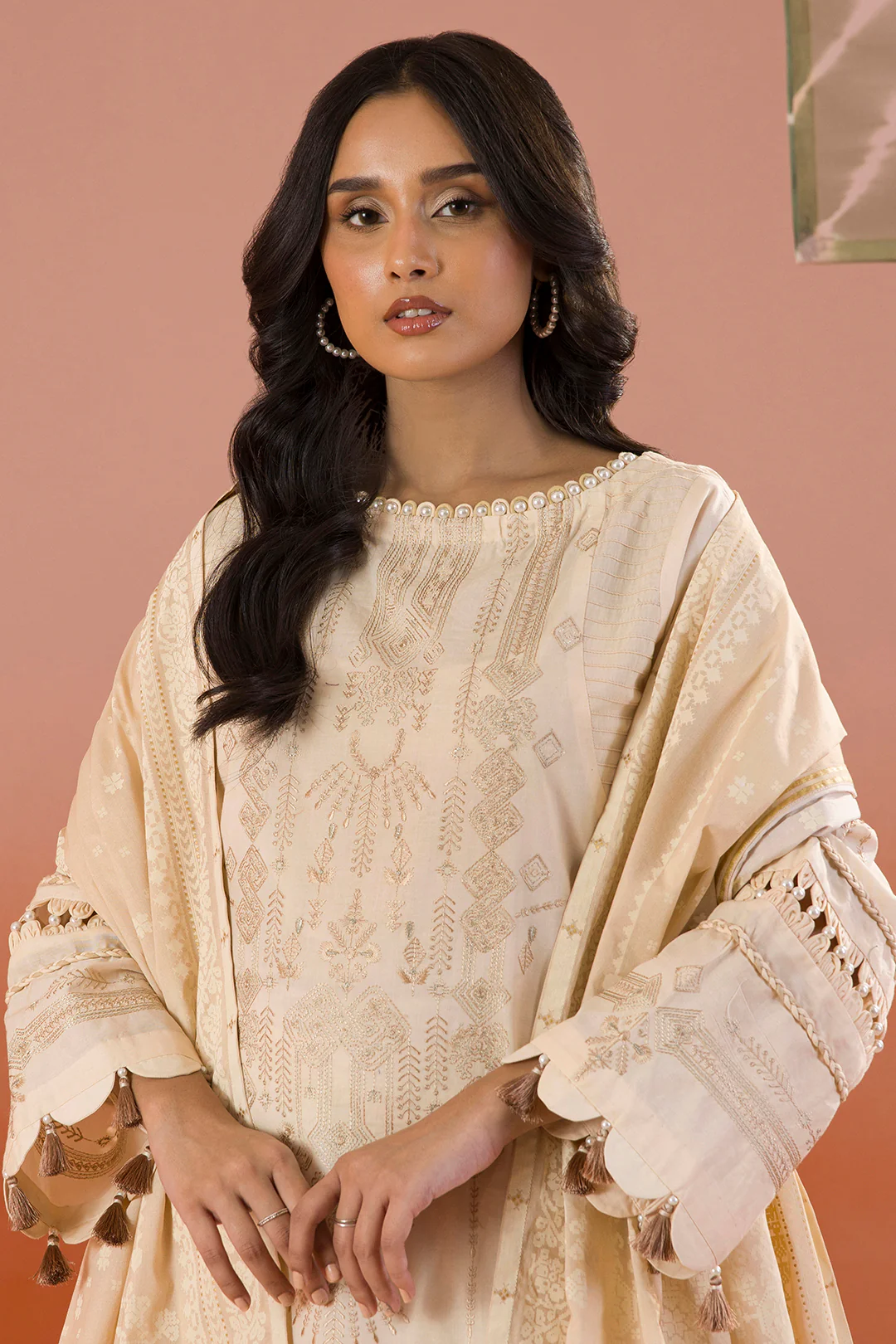Embroidered Shirt Shalwar Dupatta - 0057 - Image 5