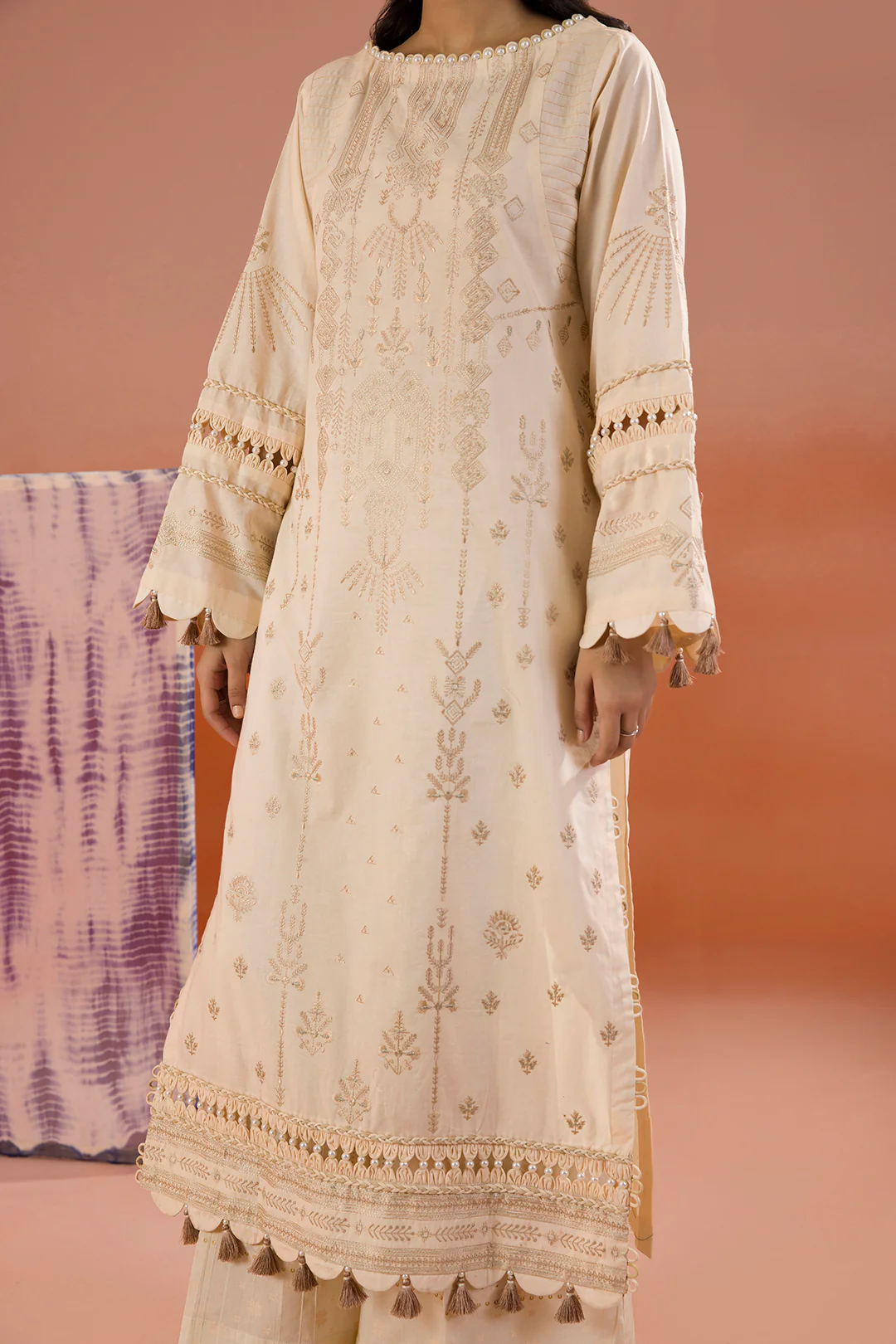 Embroidered Shirt Shalwar Dupatta - 0057 - Image 7