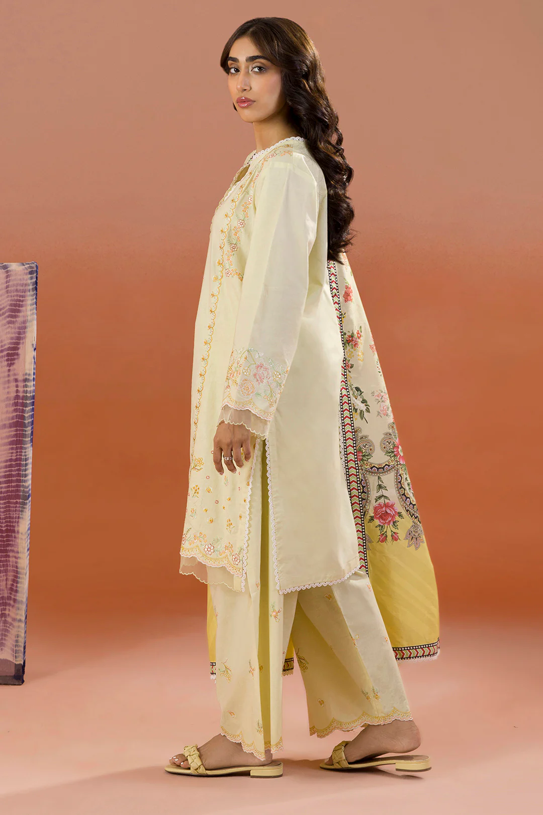 Embroidered Shirt Shalwar Dupatta - 0061 - Image 8