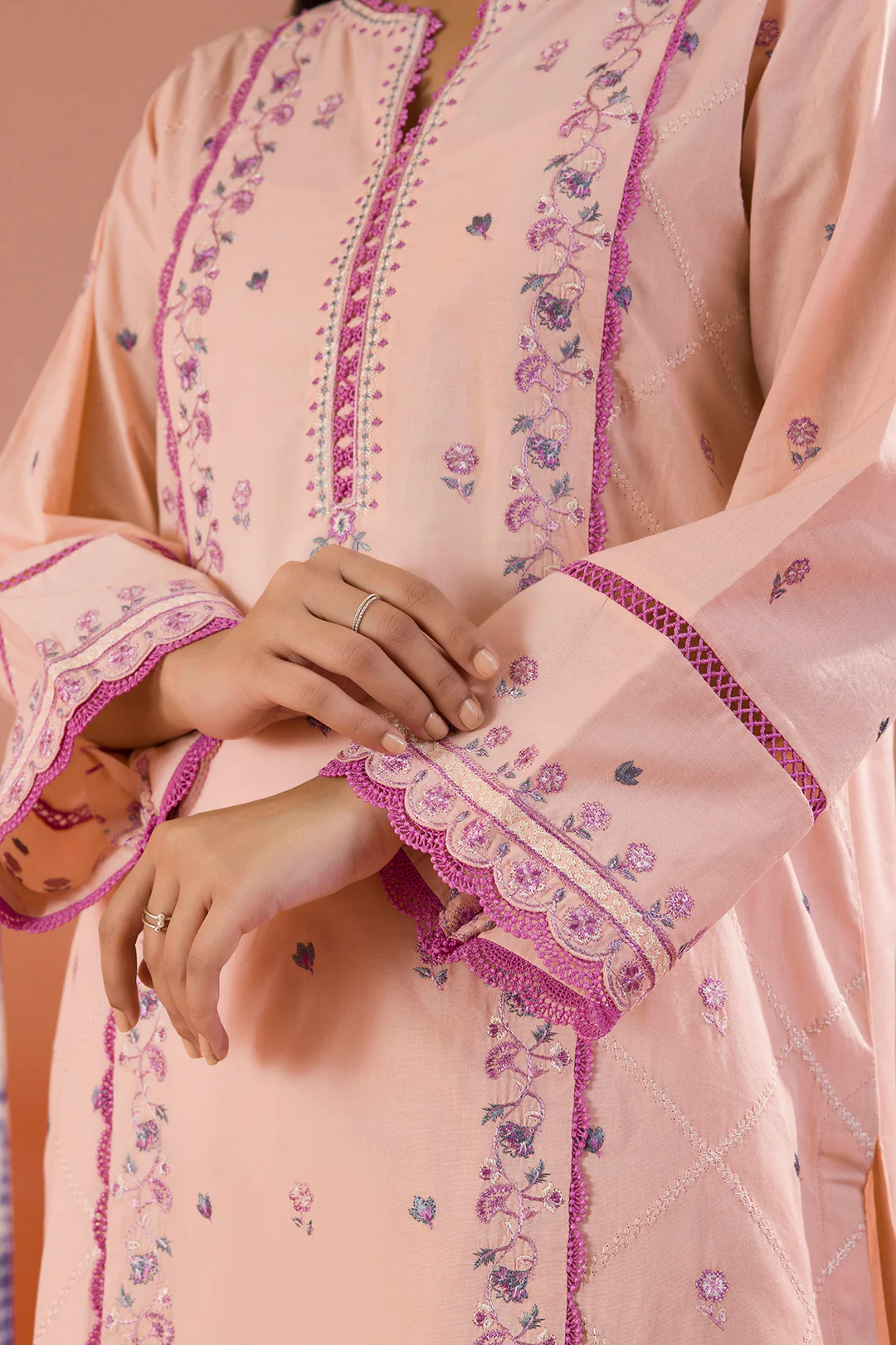 Embroidered Shirt Shalwar Dupatta - 0062 - Image 8