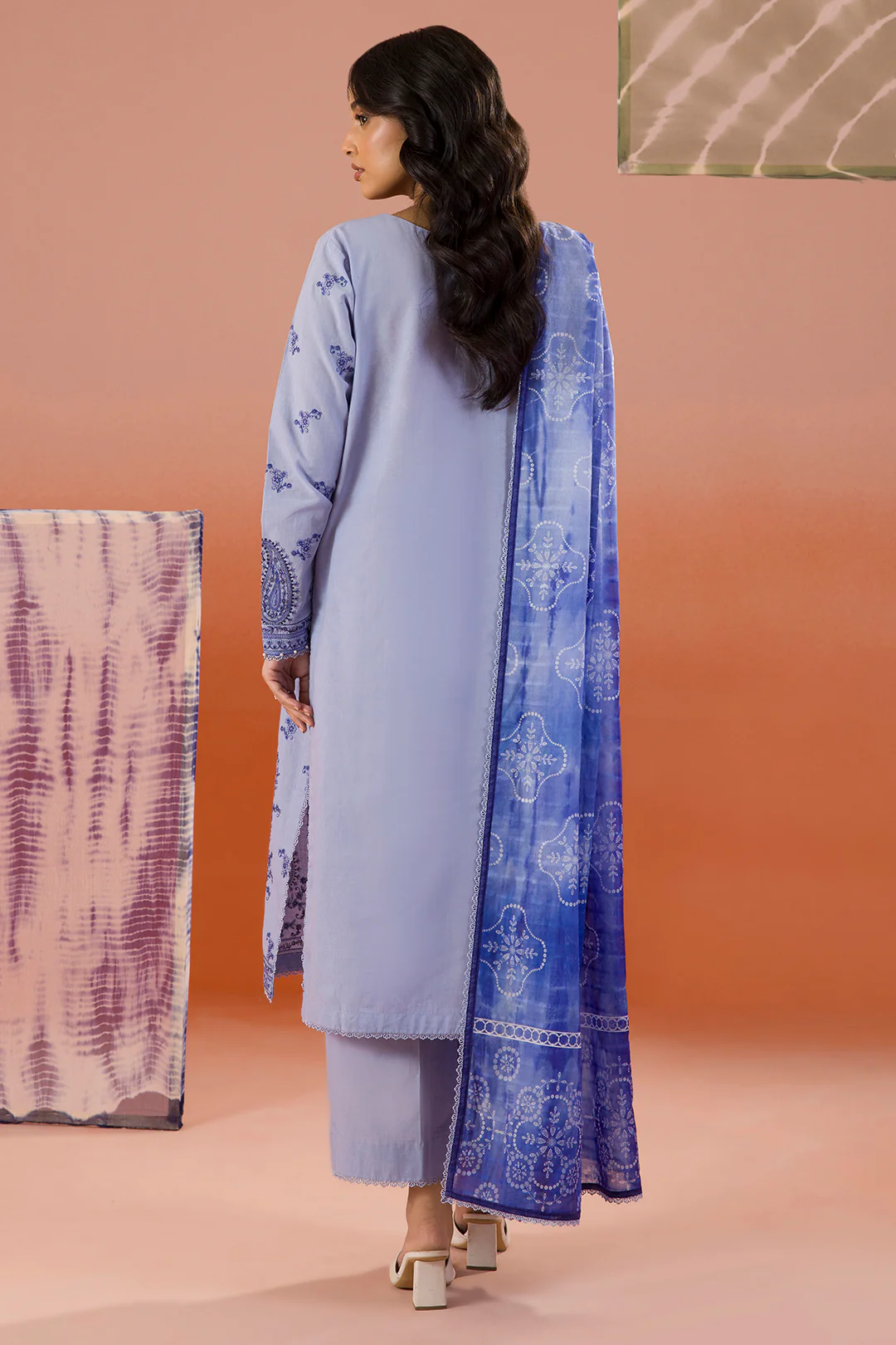 Embroidered Shirt Shalwar Dupatta - 0068 - Image 10