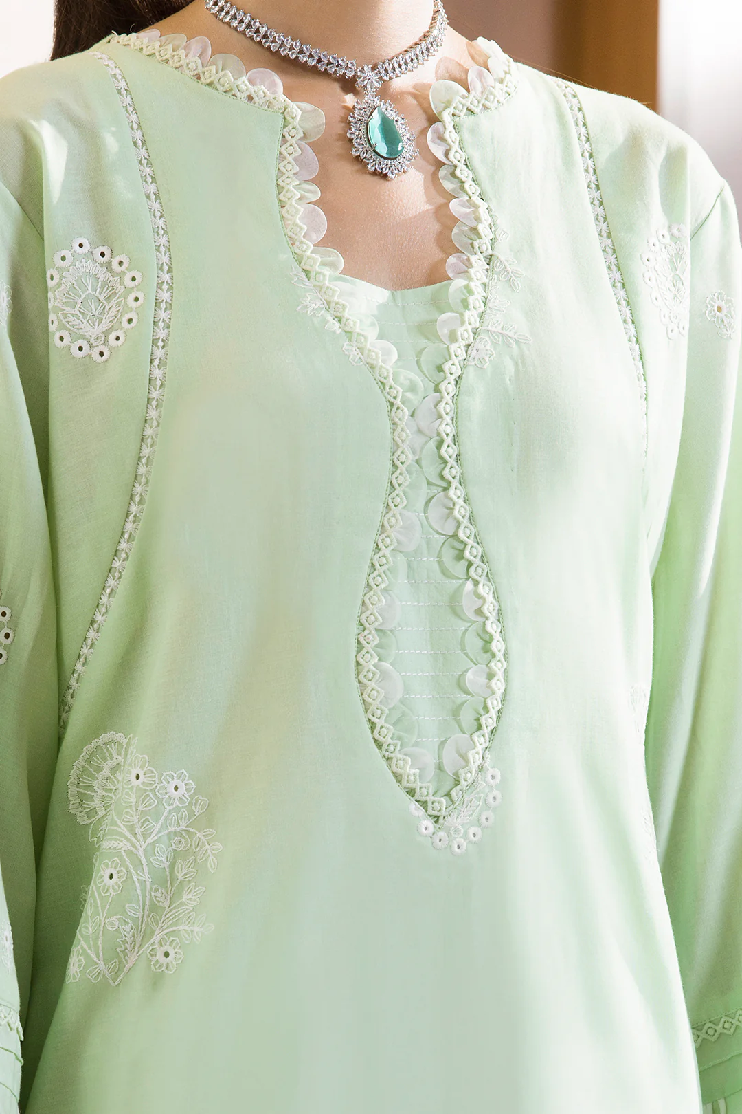 Embroidered Shirt Shalwar Dupatta - 0070 - Image 12