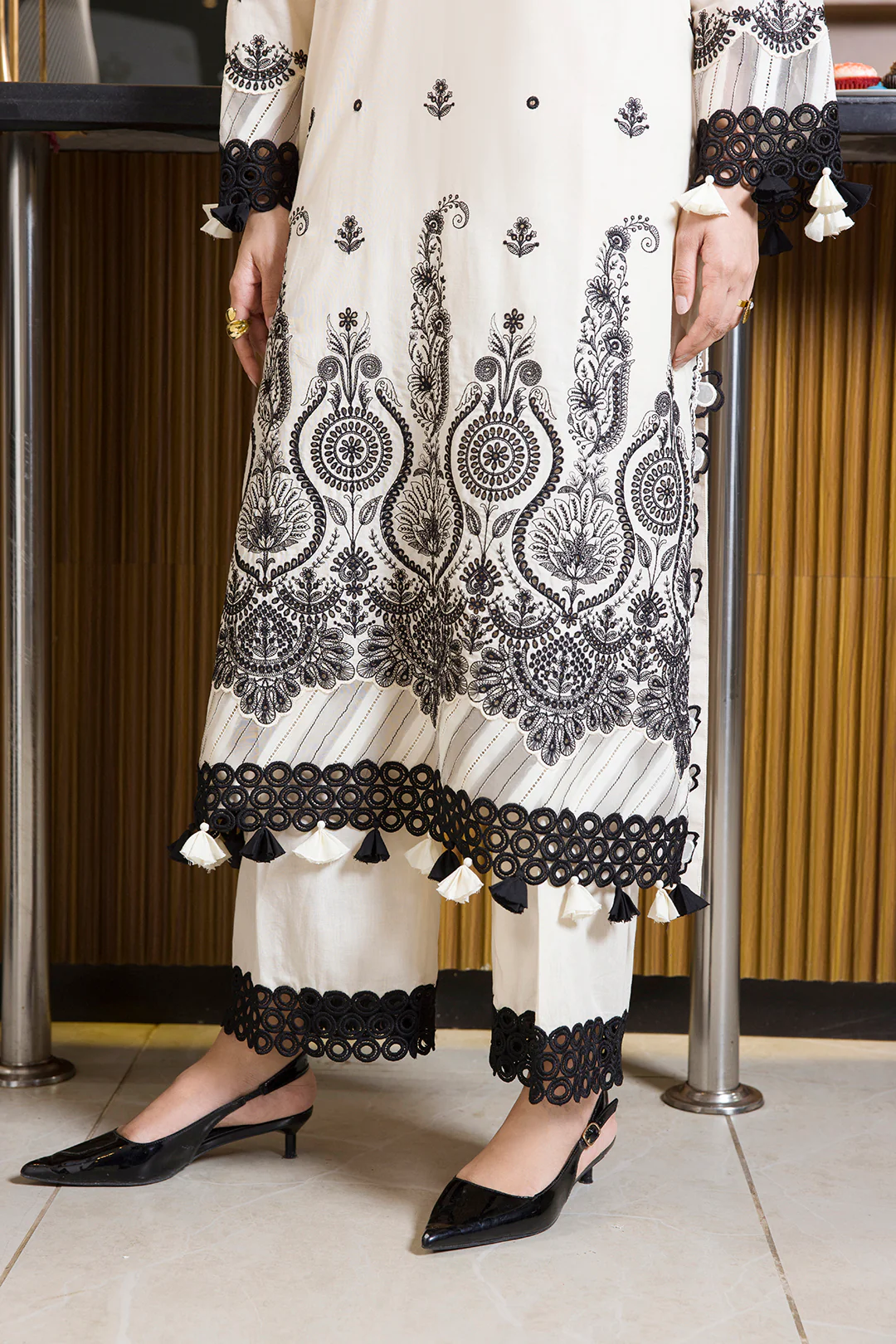 Embroidered Shirt Shalwar Dupatta - 0071 - Image 8