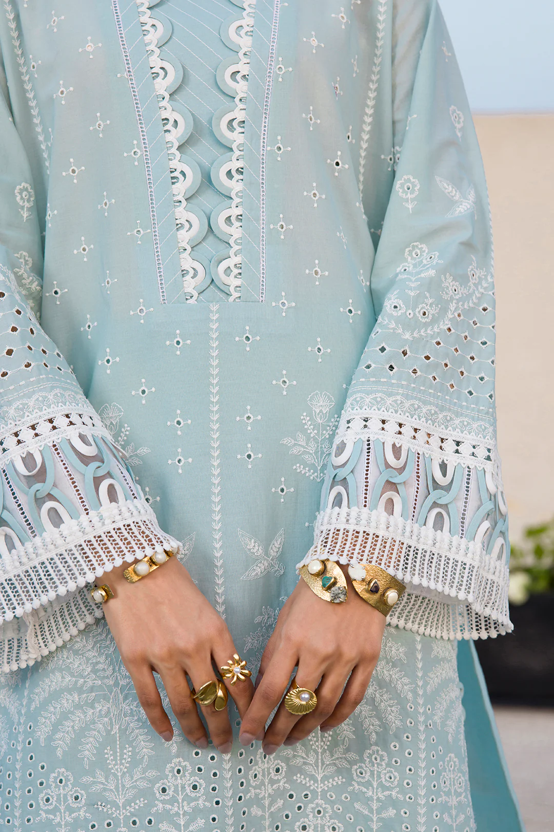 Embroidered Shirt Shalwar Dupatta - 0079 - Image 6