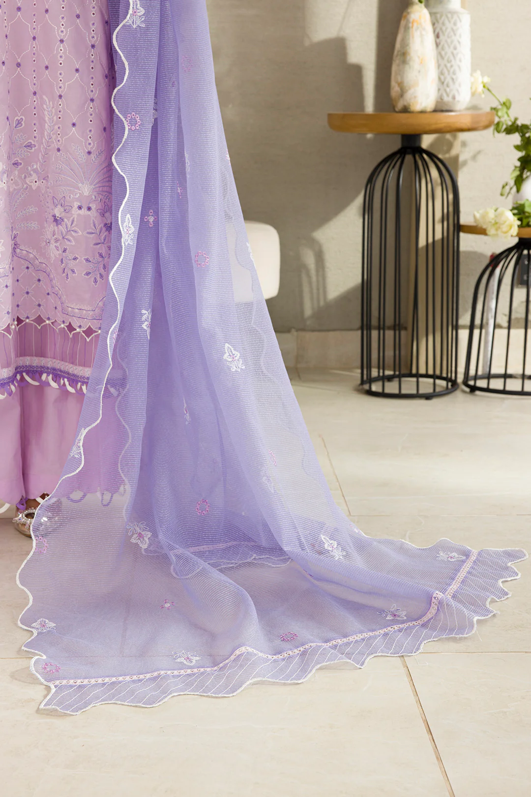 Embroidered Shirt Shalwar Dupatta - 0082 - Image 15