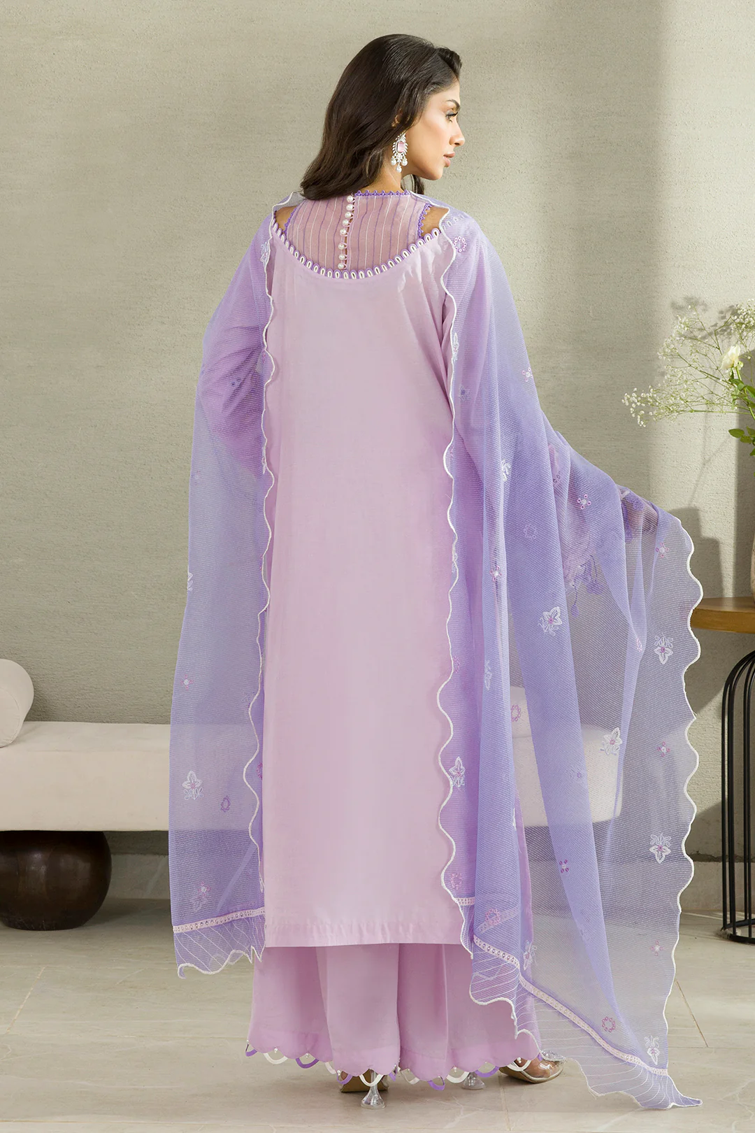 Embroidered Shirt Shalwar Dupatta - 0082 - Image 21
