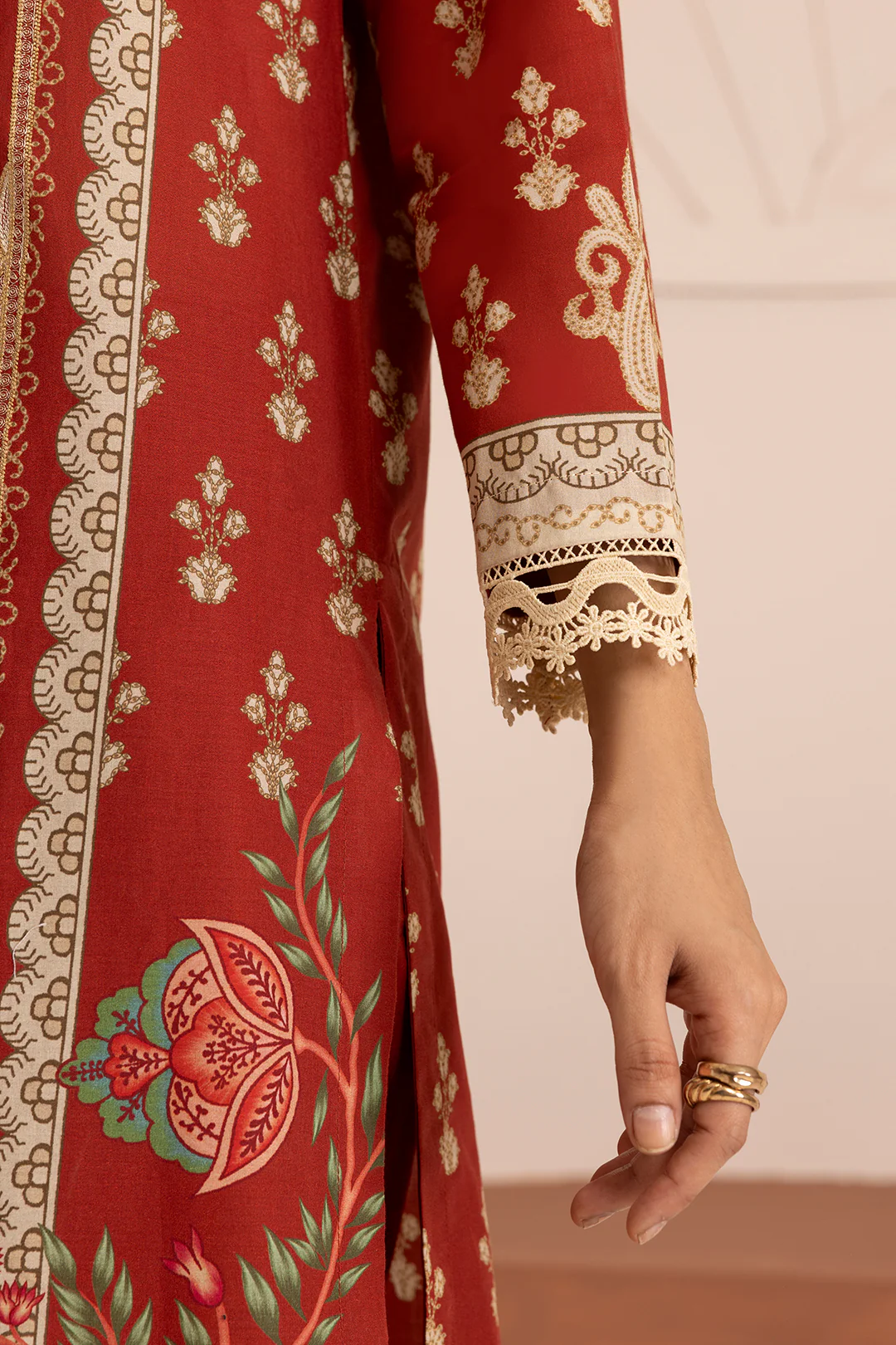 Embroidered Shirt Shalwar Dupatta - 0206 - Image 7