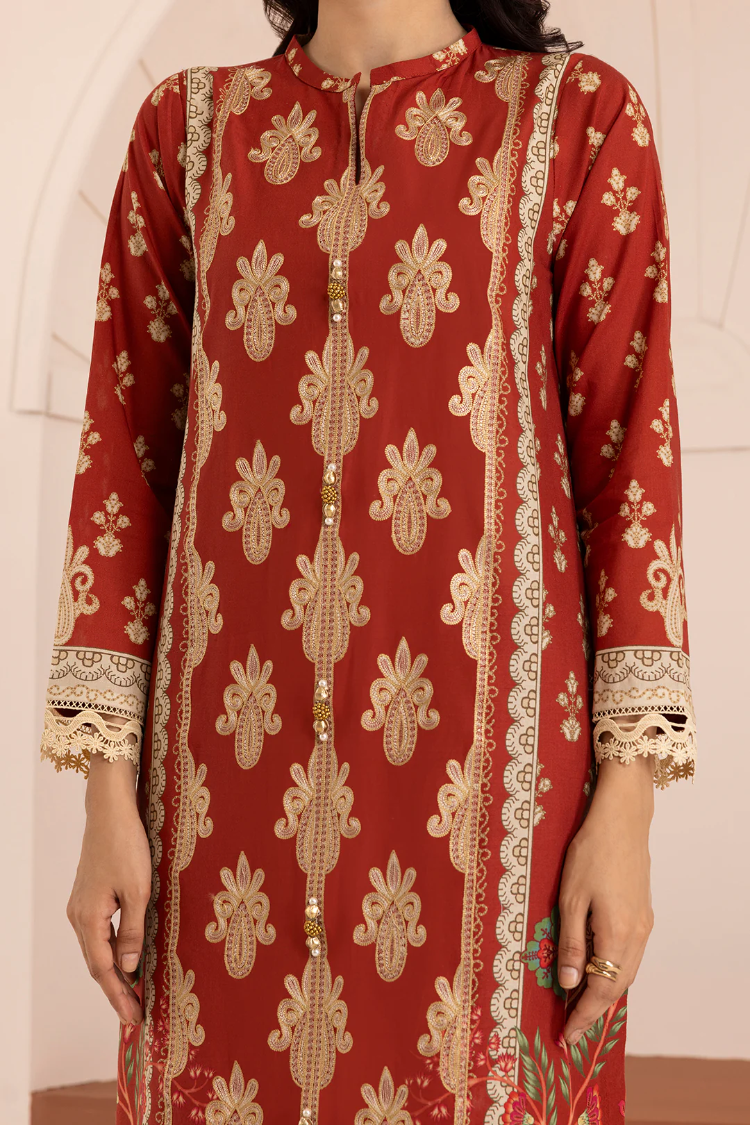 Embroidered Shirt Shalwar Dupatta - 0206 - Image 8