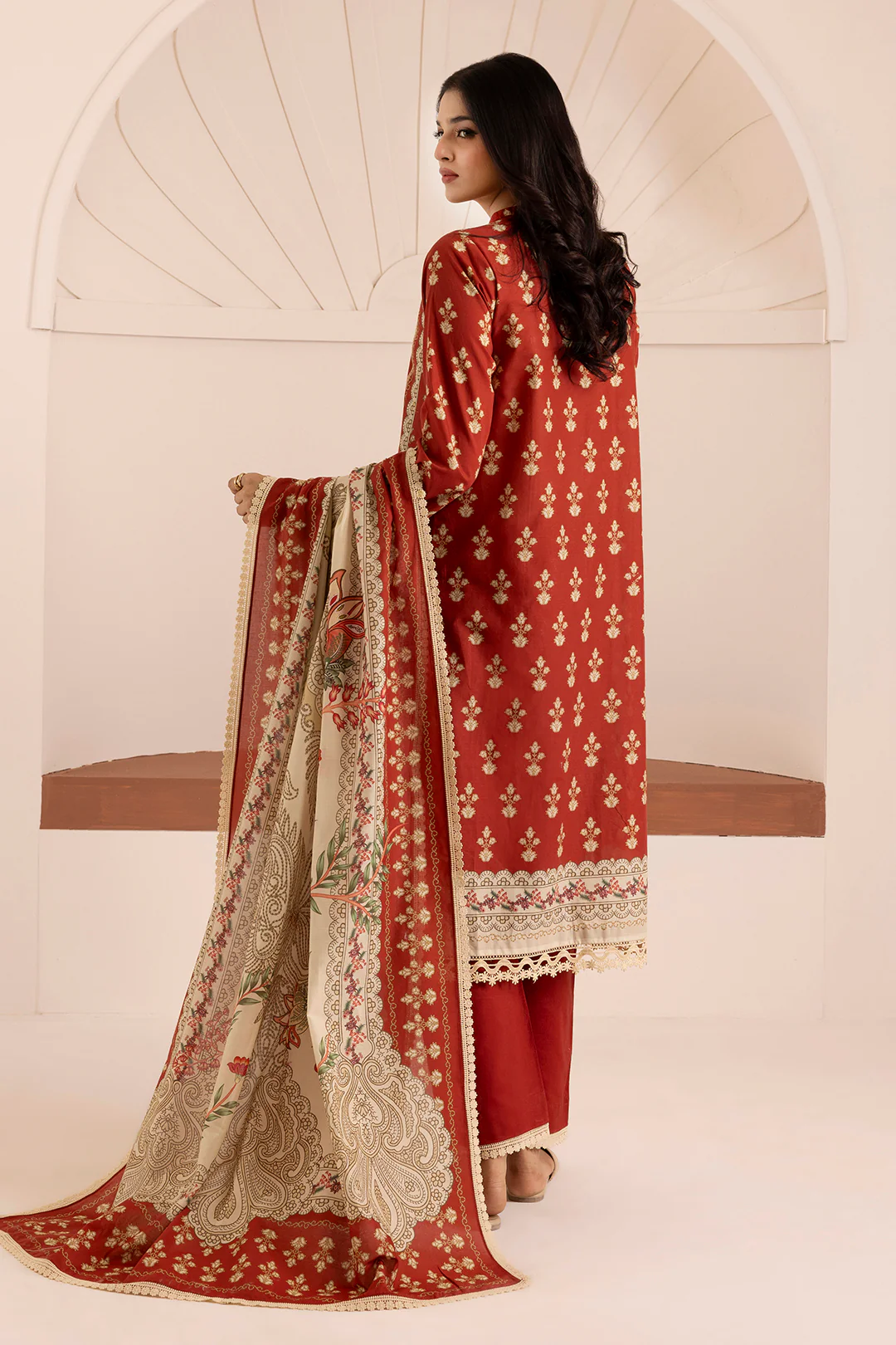 Embroidered Shirt Shalwar Dupatta - 0206 - Image 9