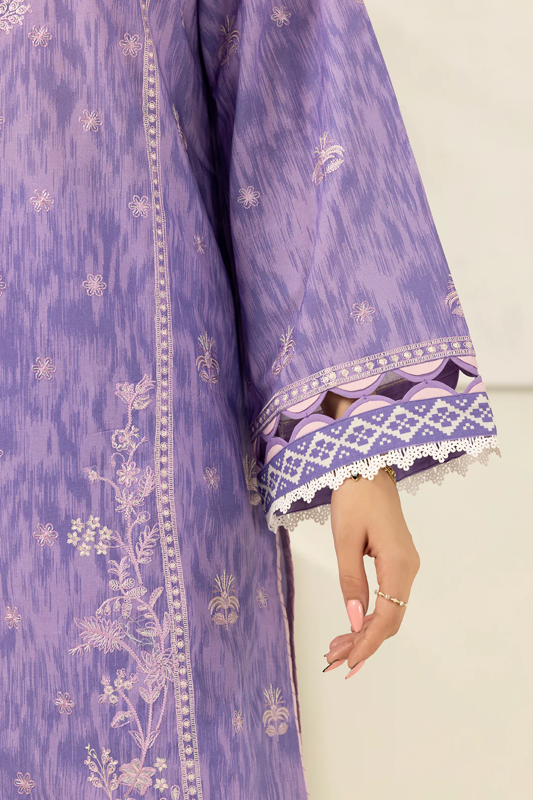 Embroidered Shirt Shalwar Dupatta - 0207 - Image 6