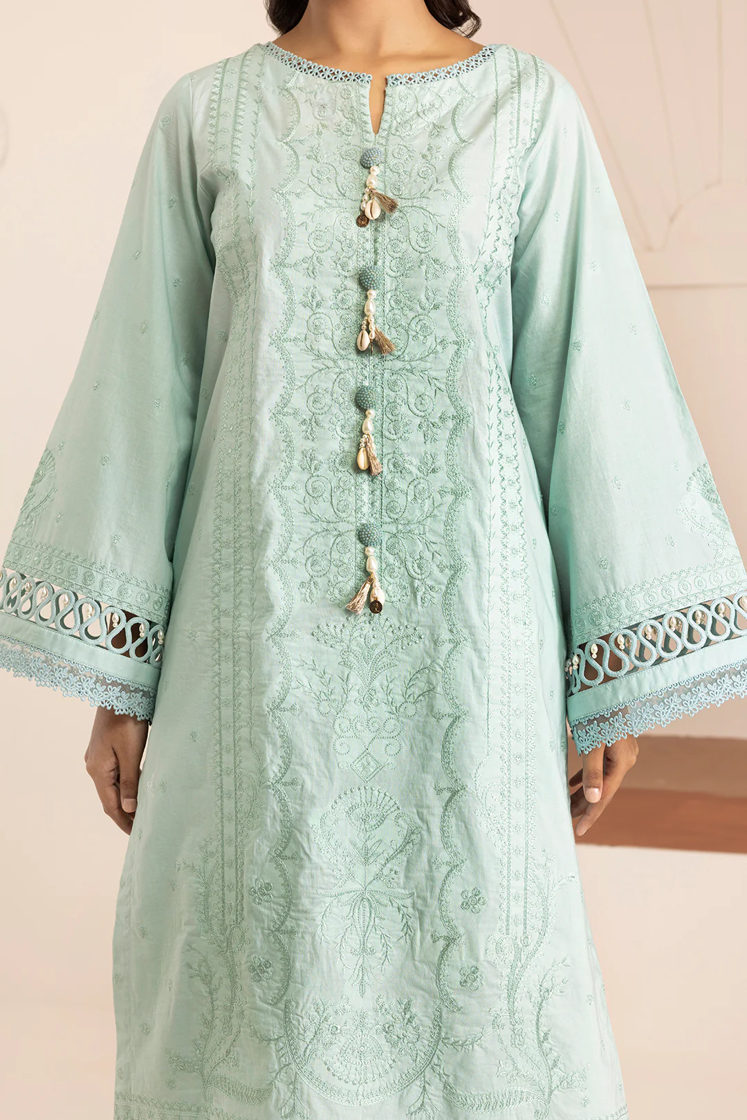 Embroidered Shirt Shalwar Dupatta - 0209 - Image 6