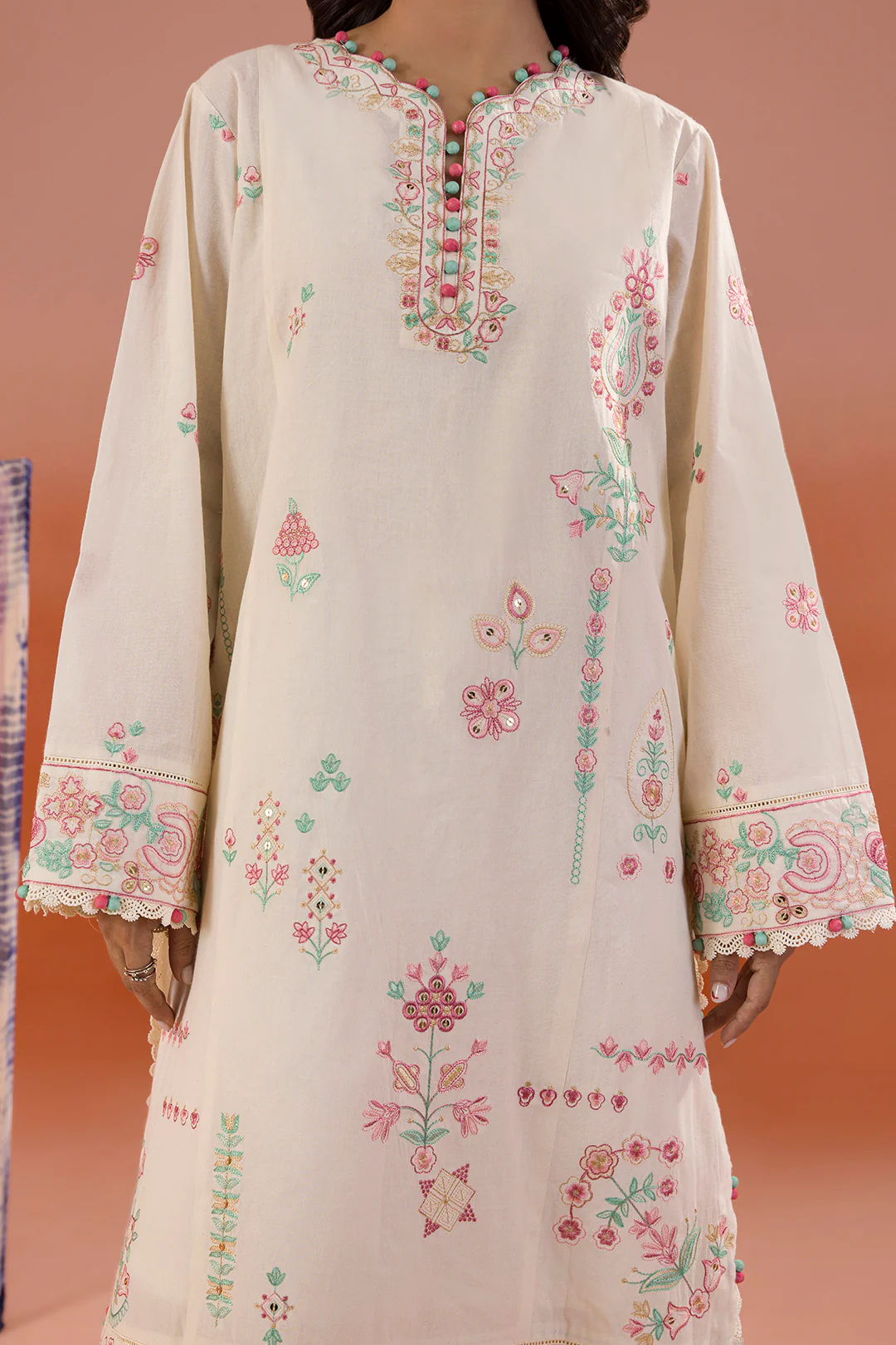 Embroidered Shirt Shalwar Dupatta - 0211 - Image 8