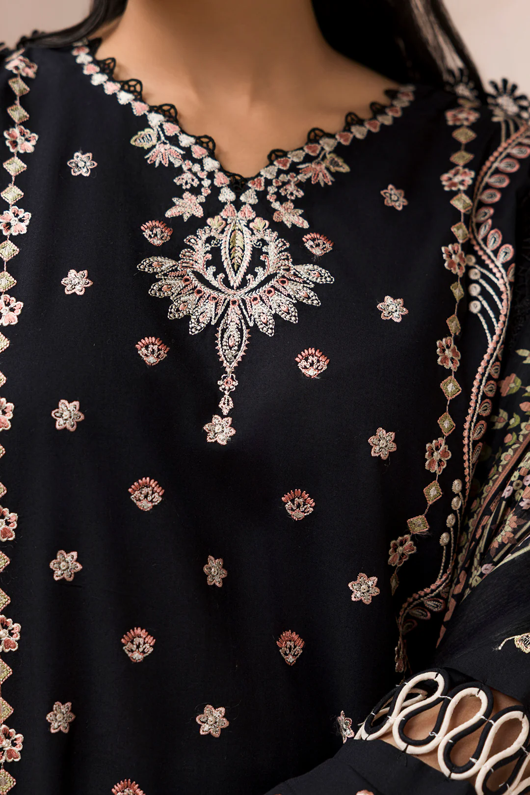 Embroidered Shirt Shalwar Dupatta - 0212 - Image 4