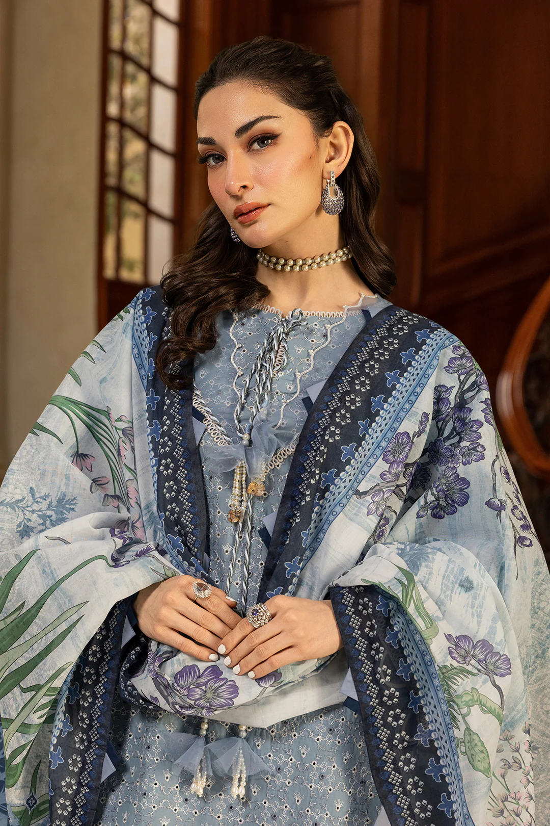 Embroidered Shirt Shalwar Dupatta - 4003 - Image 2