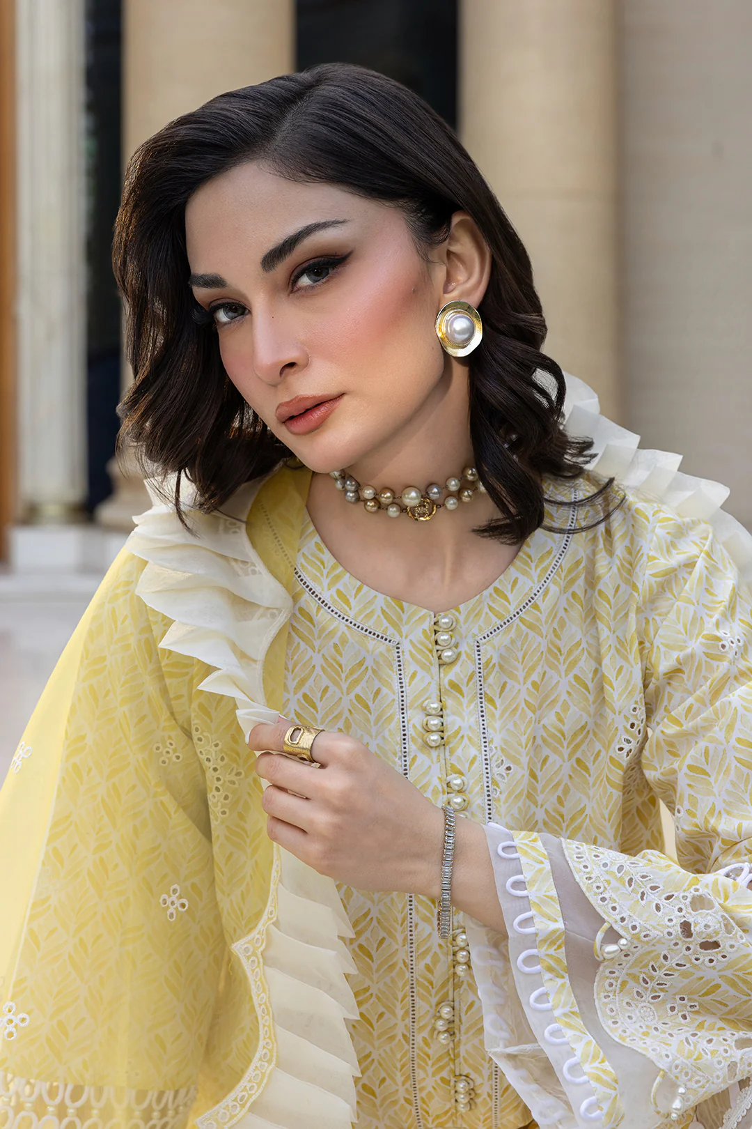 Embroidered Shirt Shalwar Dupatta - 4005 - Image 4